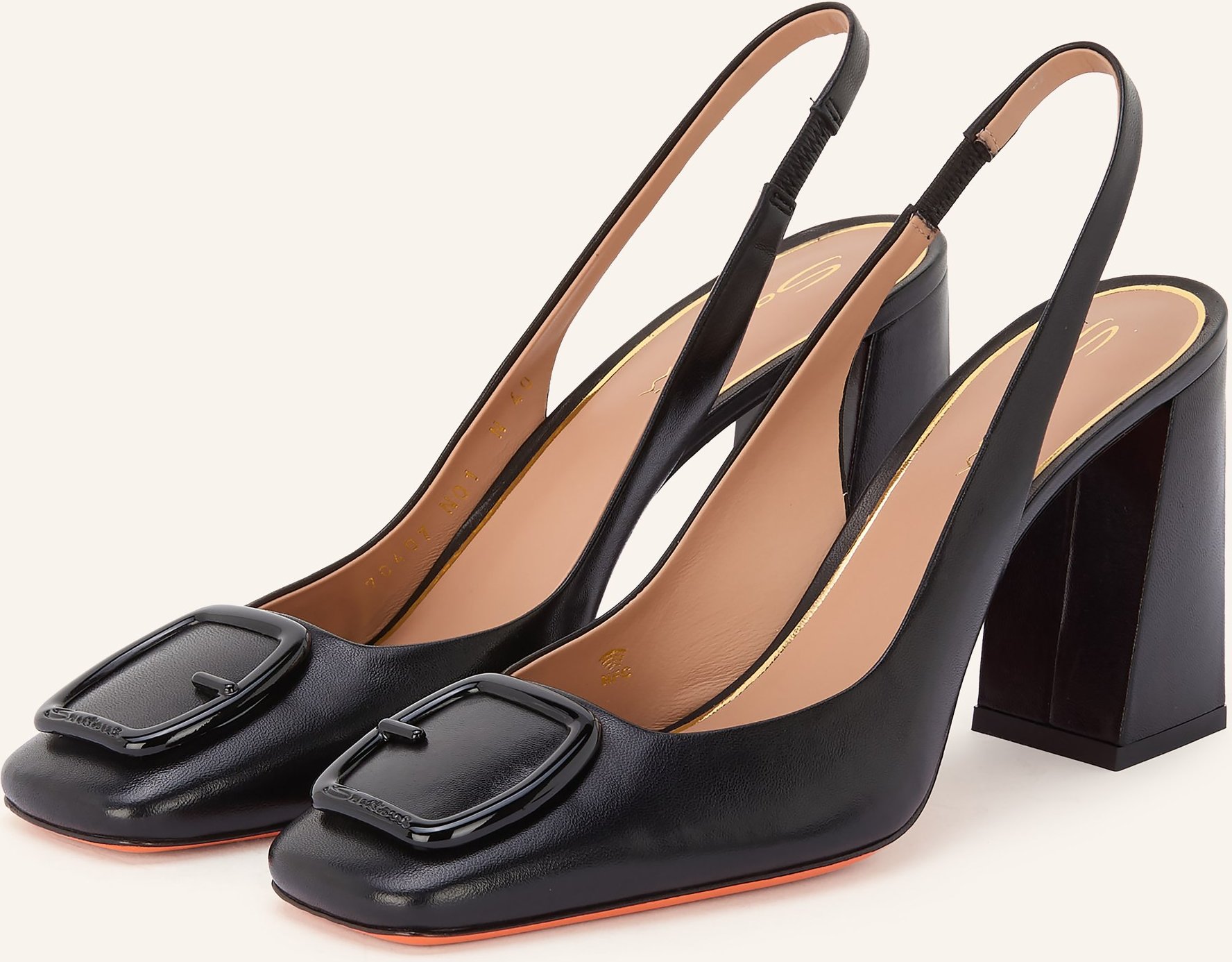 Santoni Slingpumps Peaches schwarz