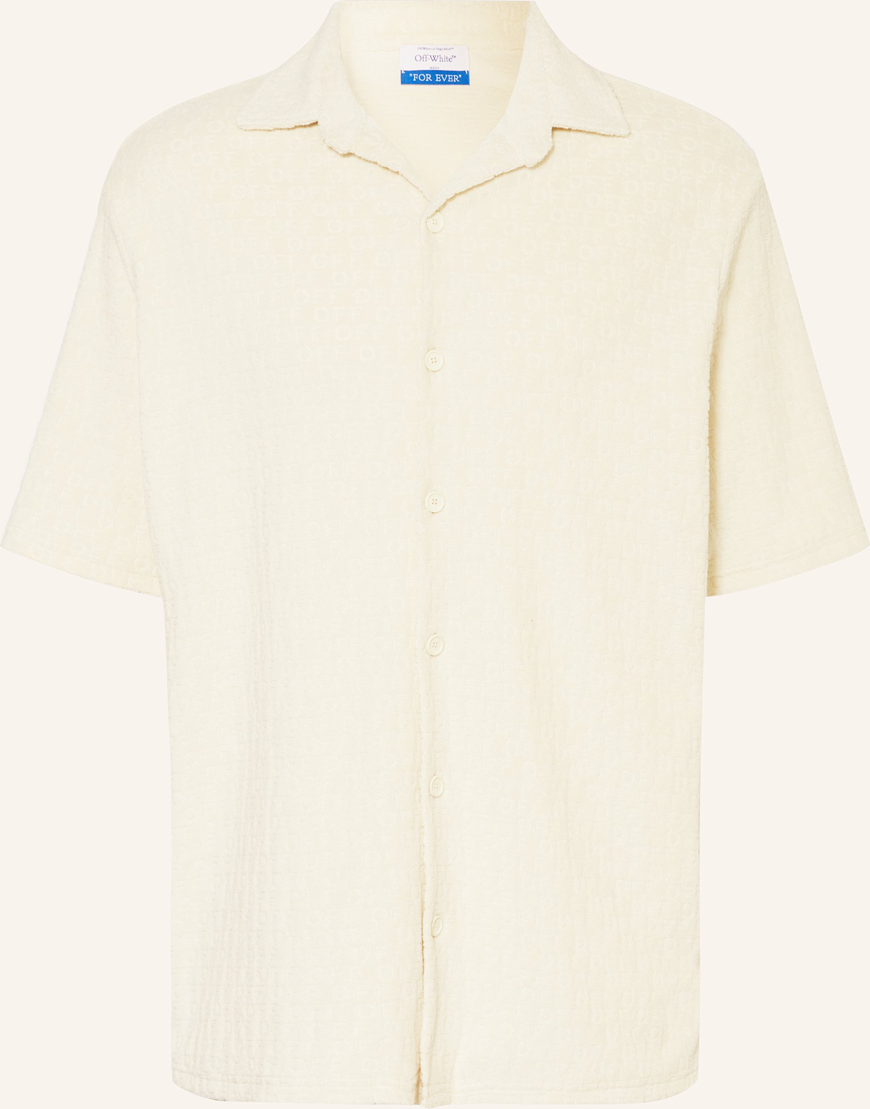 Off-White Resorthemd Comfort Fit Aus Frottee weiss