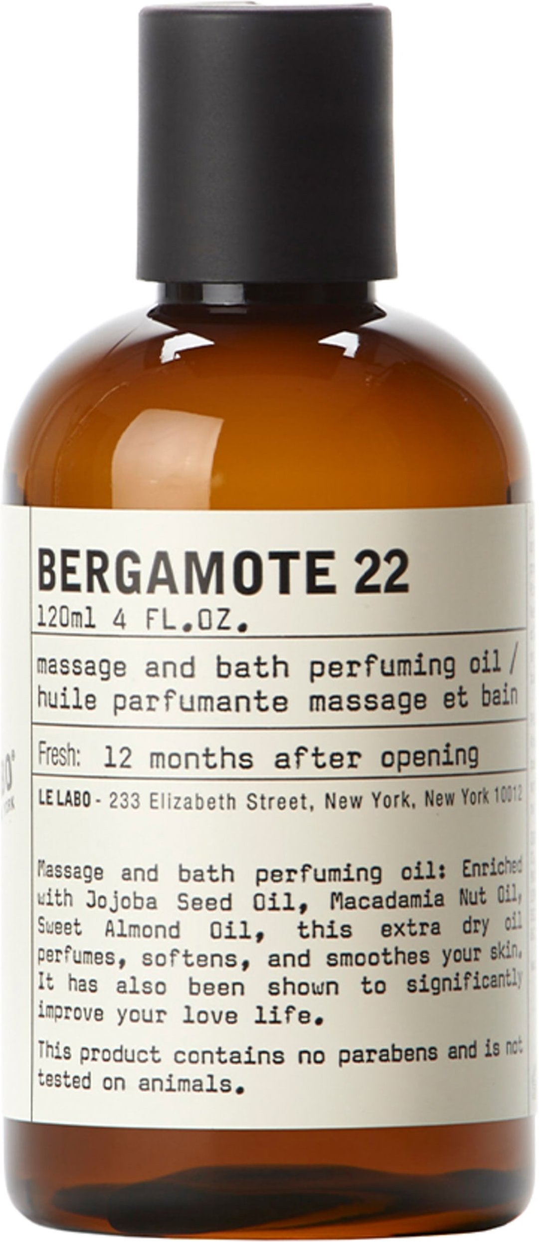 Le Labo Bergamotte 22 Massage & Bath Perfuming Oil 120 ml