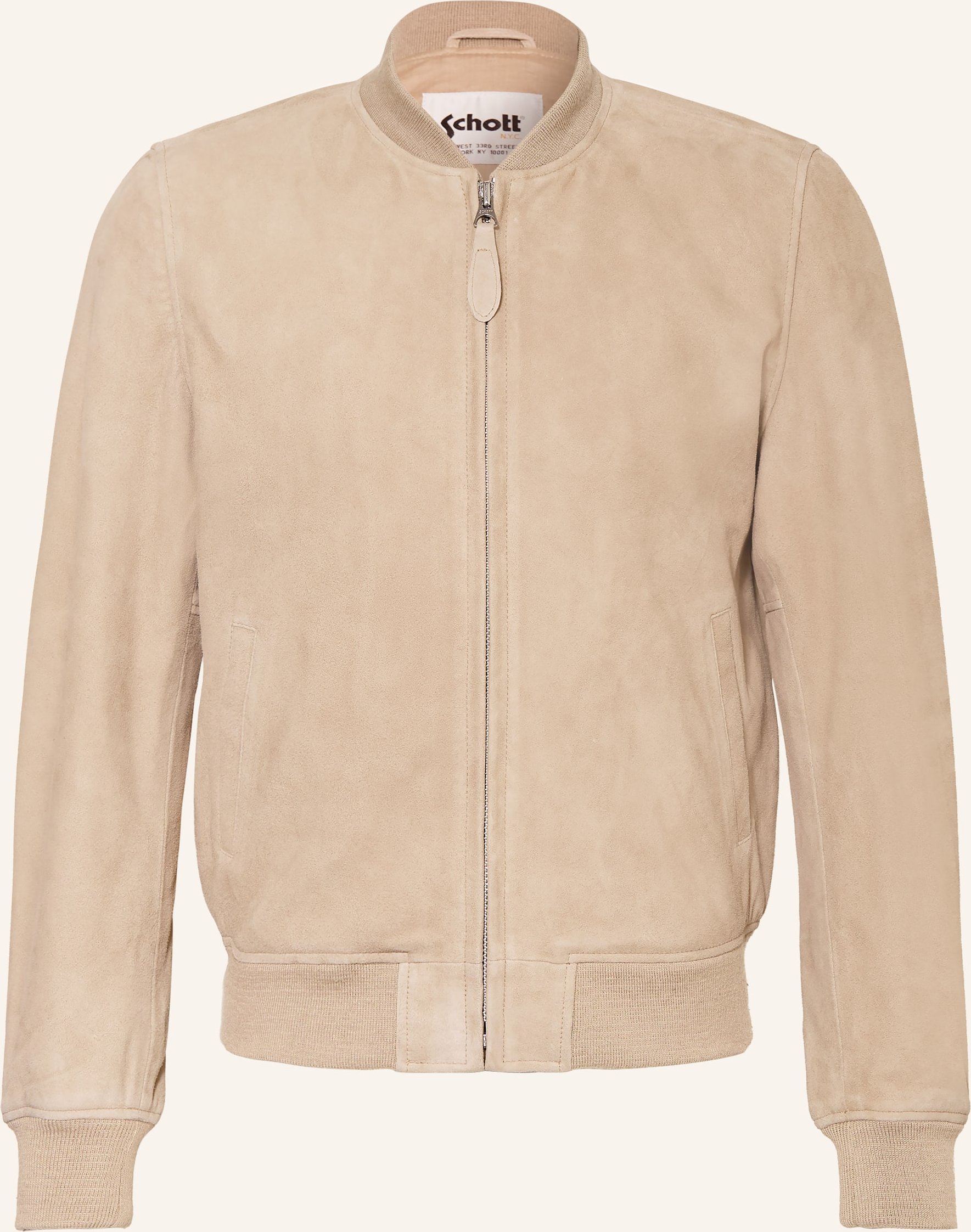 Schott Nyc Lederblouson beige