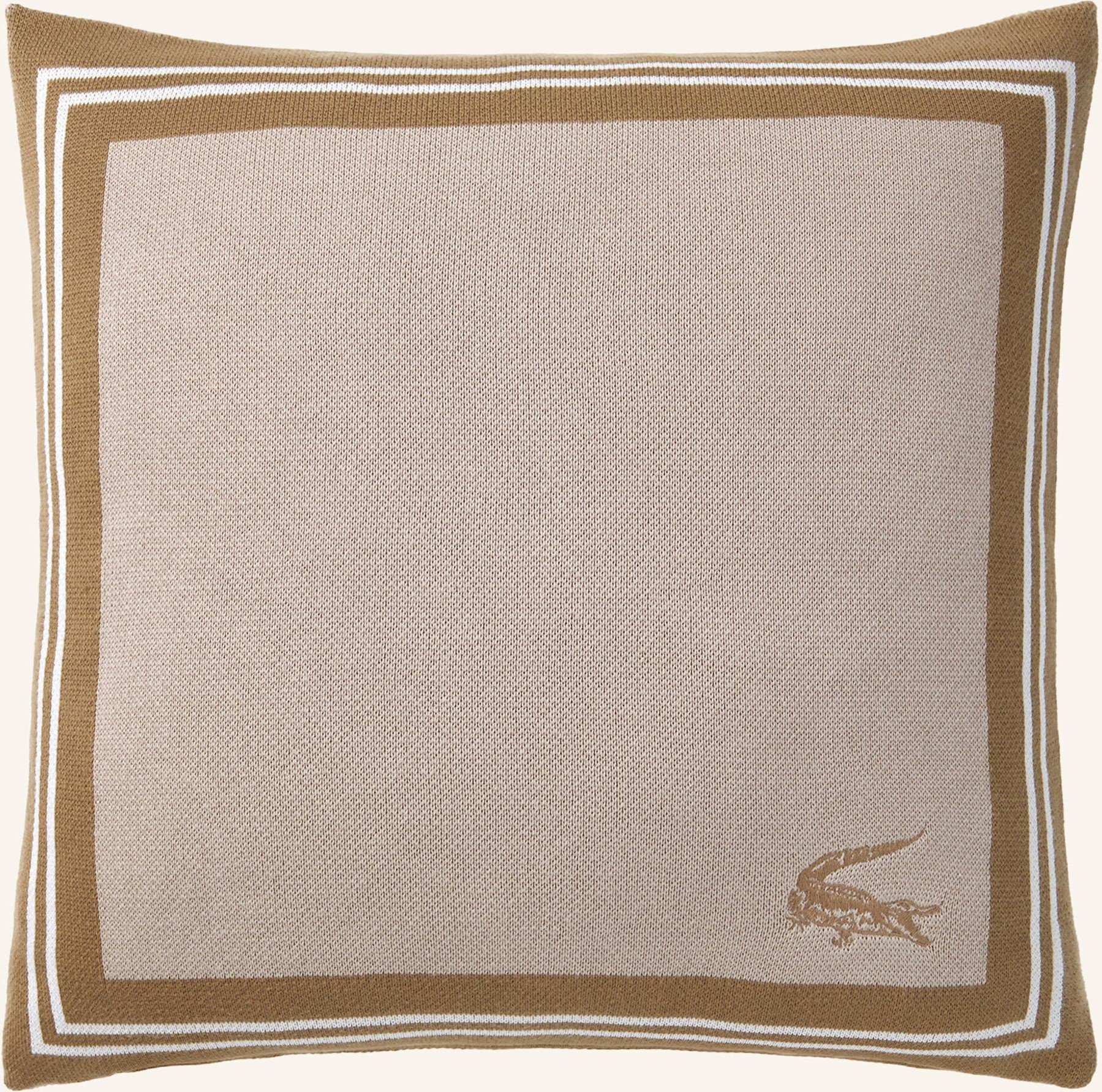Lacoste Dekokissenhülle Lframe beige