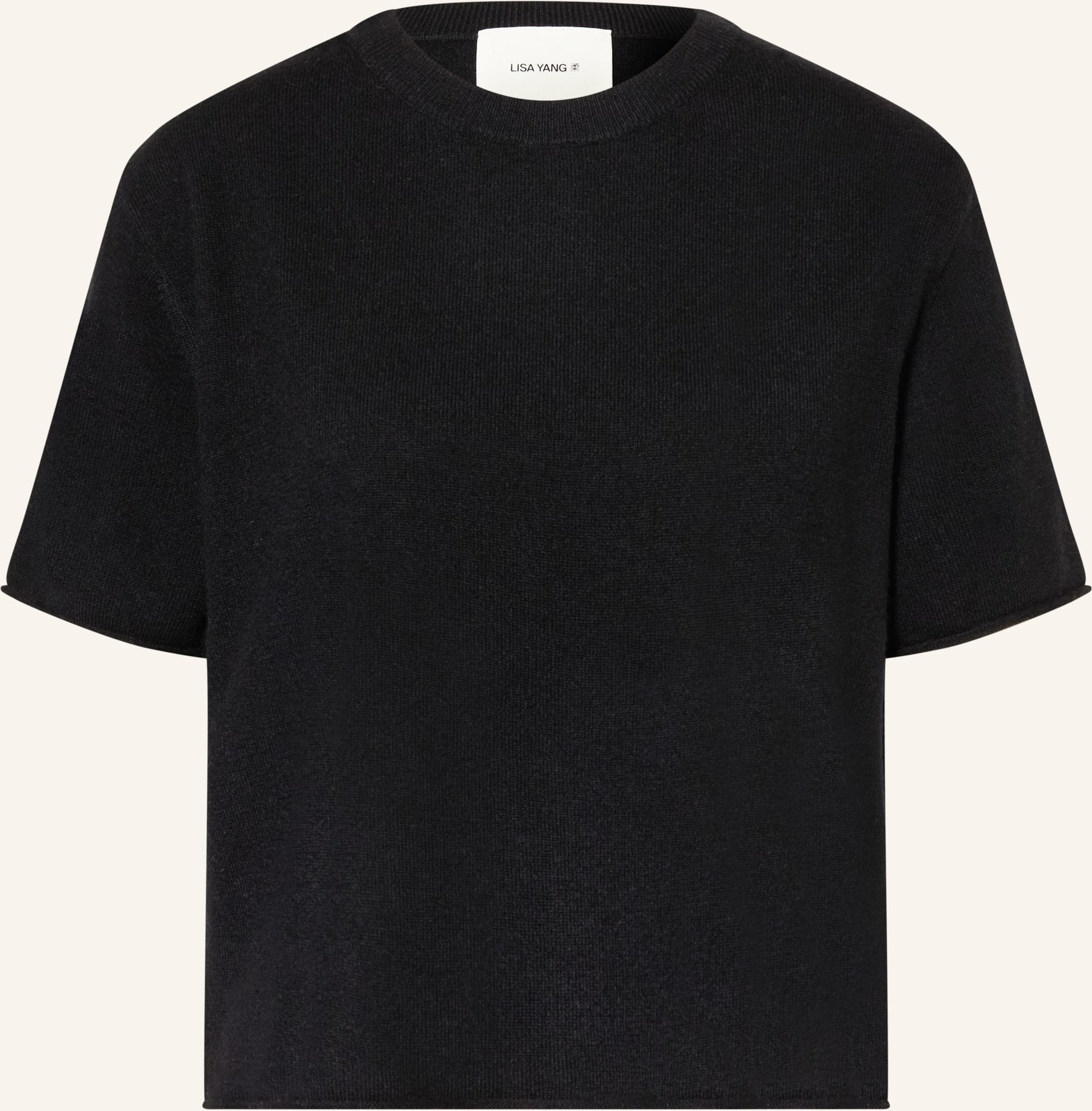 Lisa Yang Strickshirt Cila Aus Cashmere schwarz