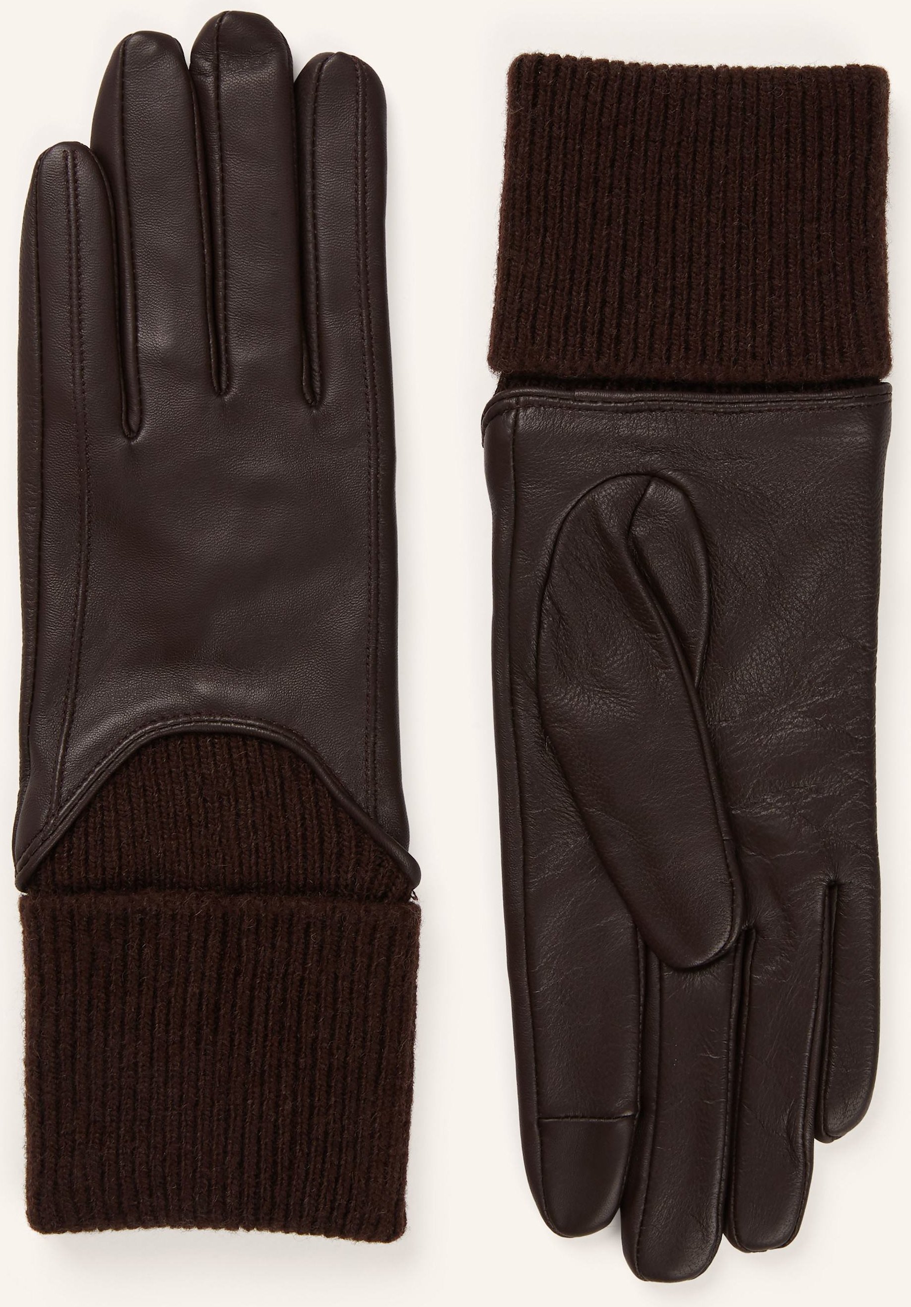 Claudie Pierlot Lederhandschuhe Artycp braun