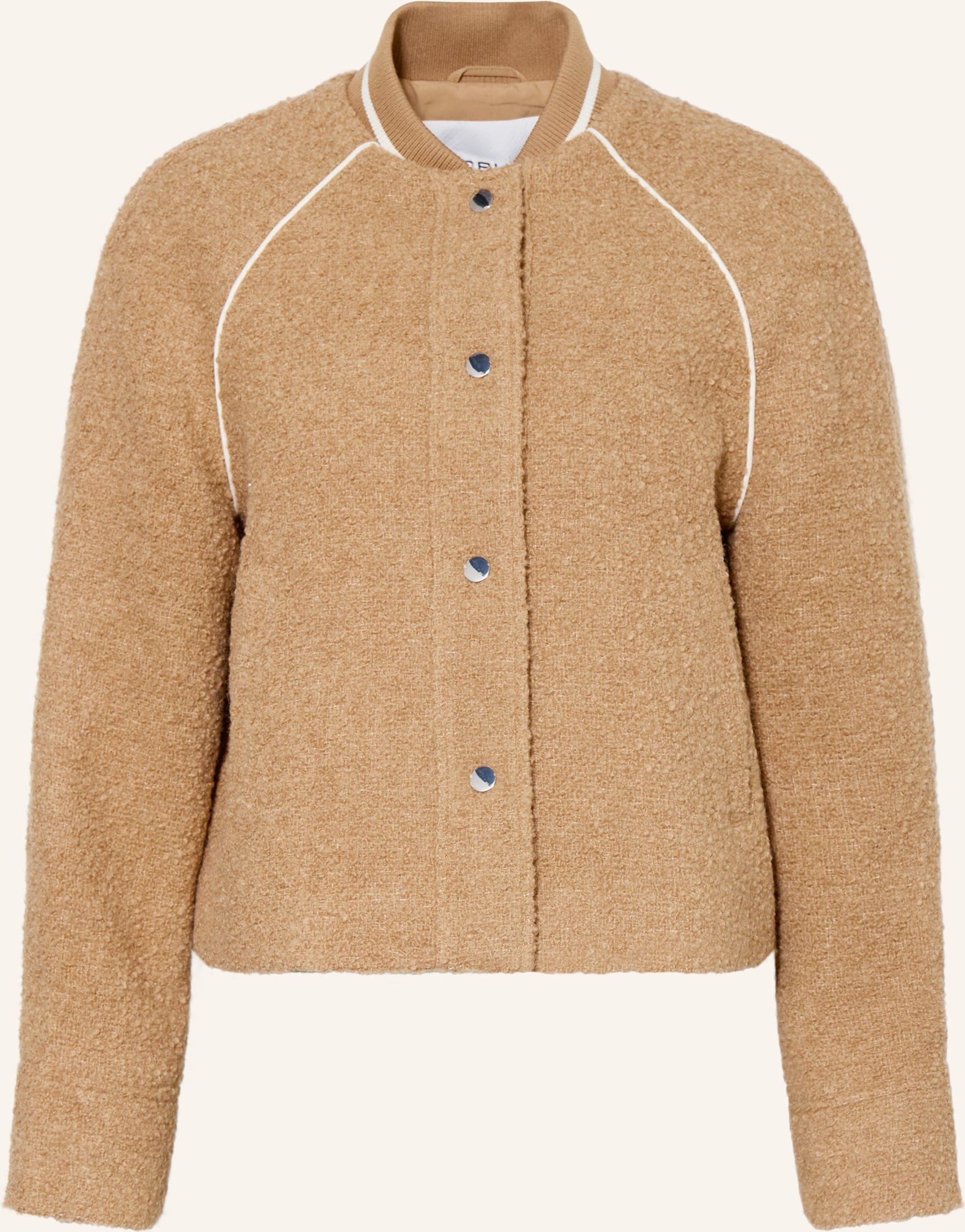Opus Bouclé-Jacke Hirona beige