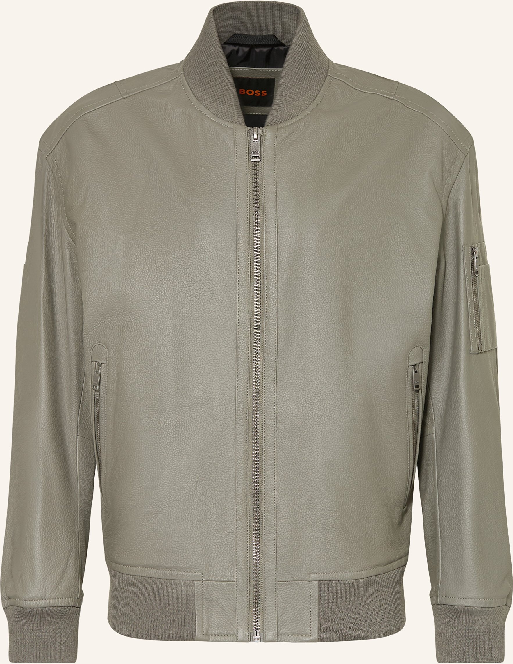 Boss Lederblouson Jakri gruen