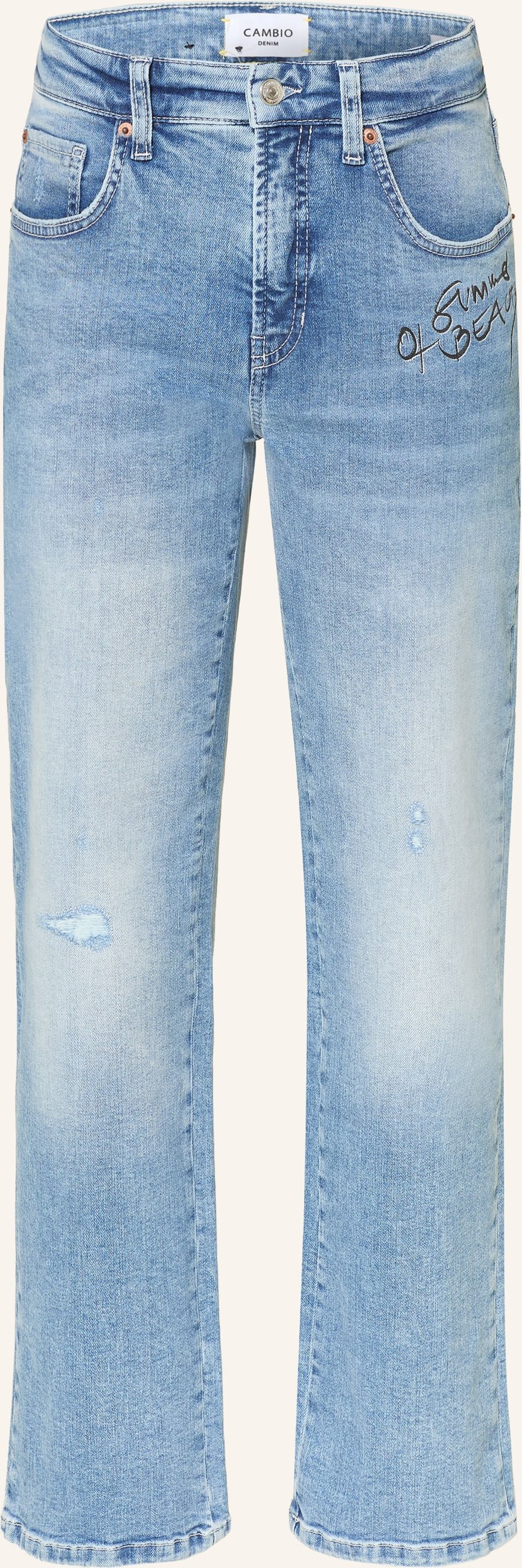 Cambio Straight Jeans Gini blau