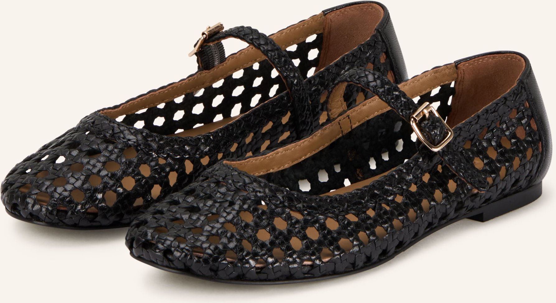 Billi Bi Mary-Jane-Ballerinas schwarz