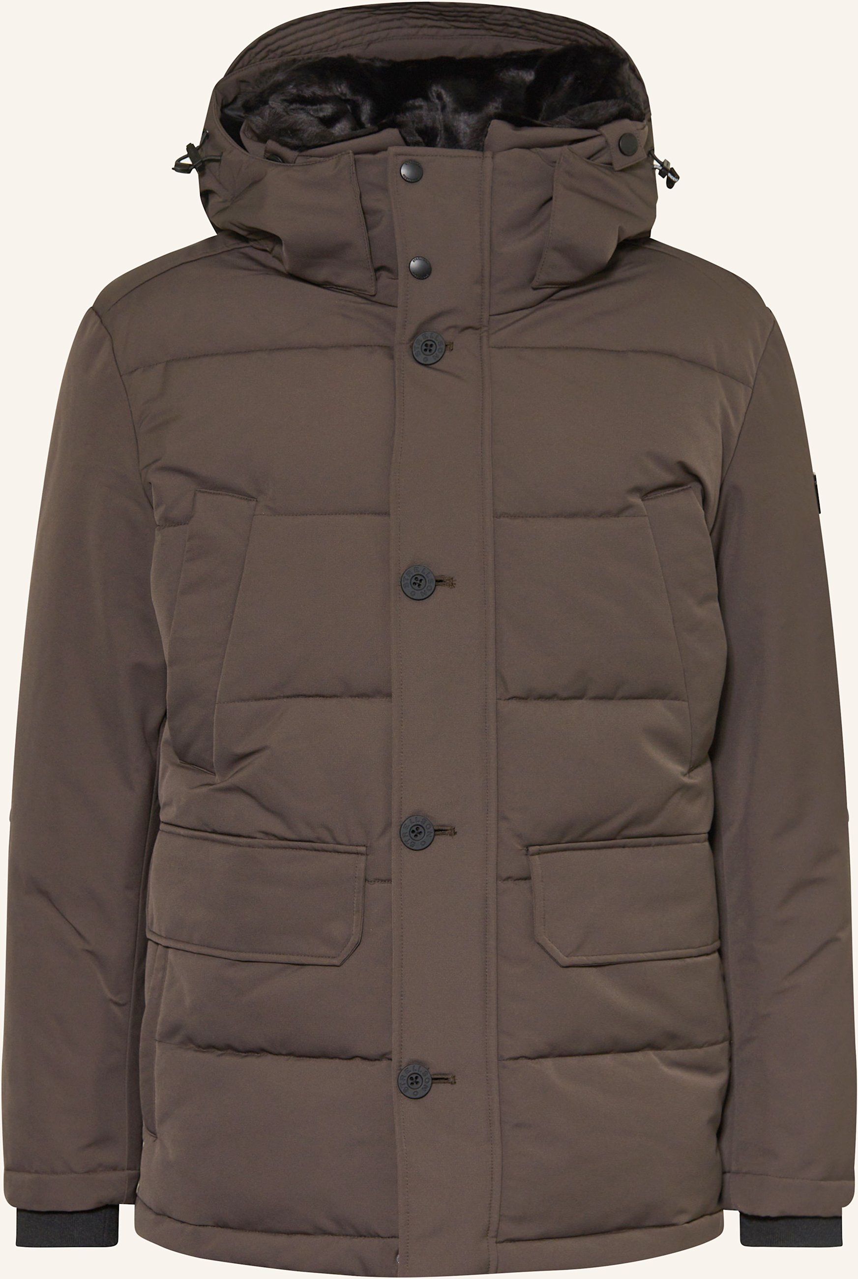 Strellson Parka Plaza 2.0 Mit Kunstpelz braun