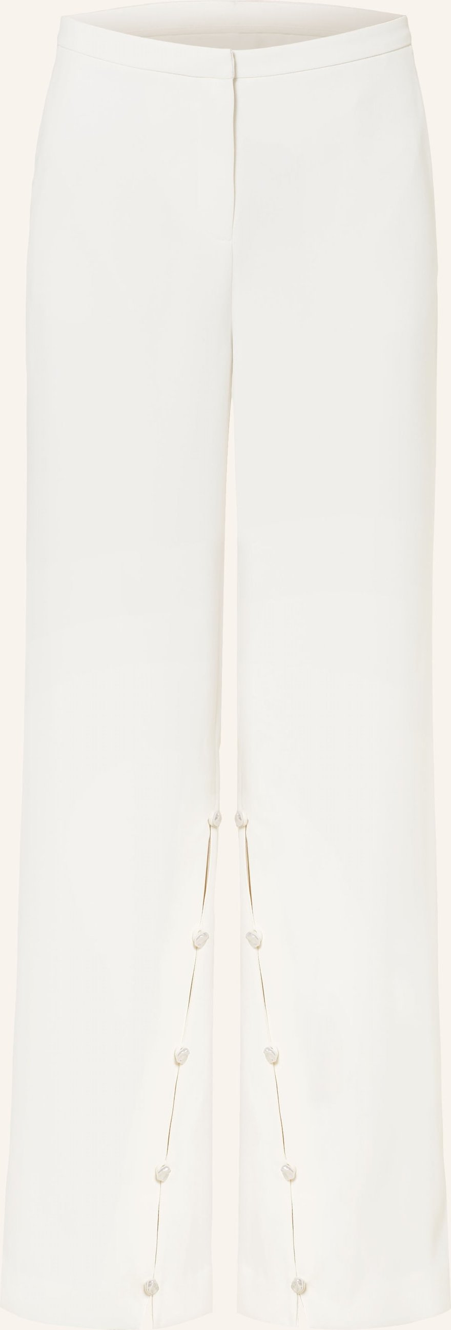 Stine Goya Marlenehose Isaac Mit Schmuckperlen weiss