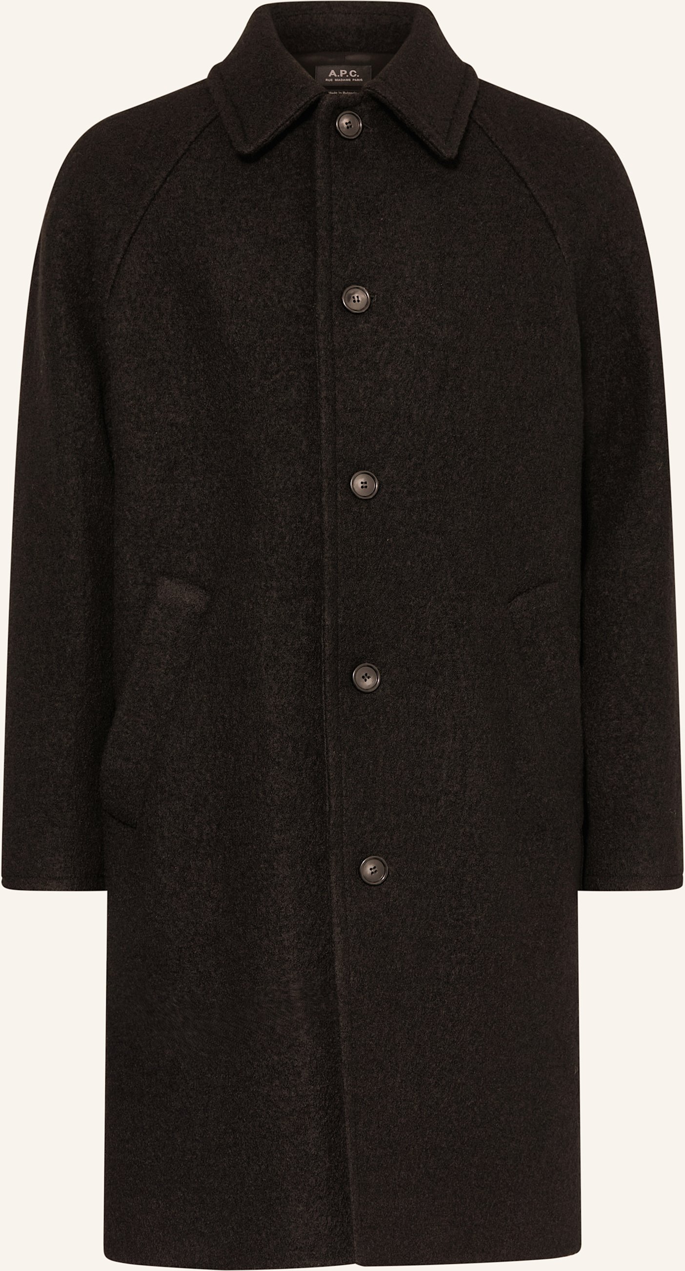 Thumbnail - A.P.C. Wollmantel Gaston schwarz