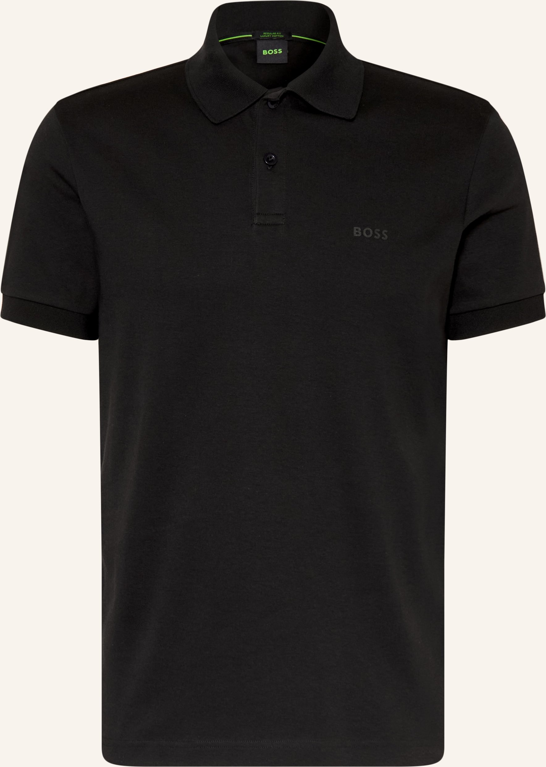 Boss Jersey-Poloshirt Pio schwarz