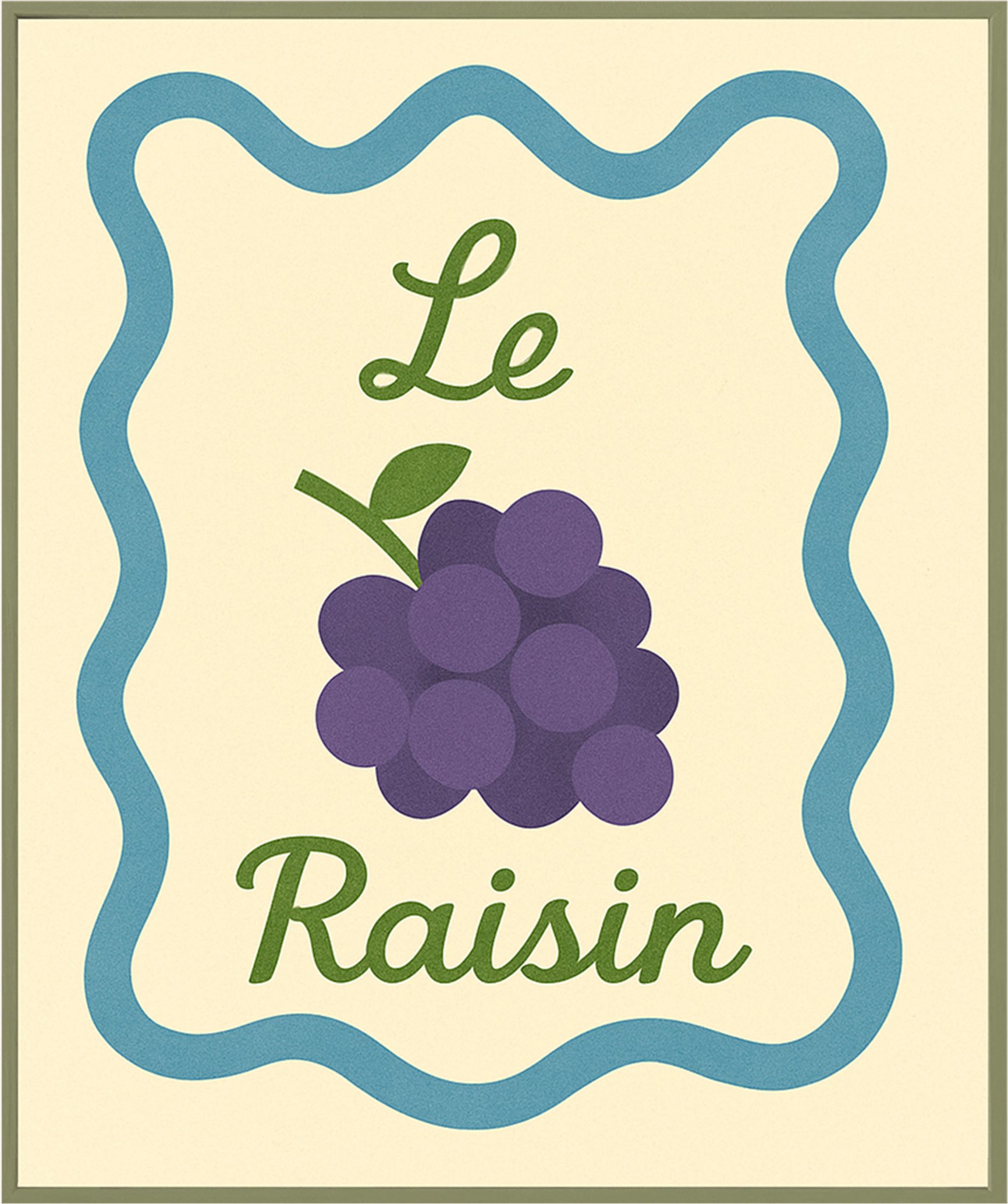 Liv Corday Wandbild Die Traube Mit Rahmen gruen