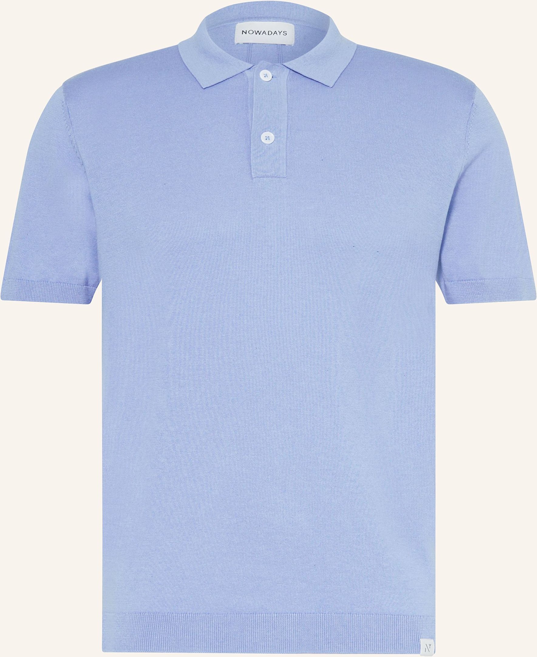 Nowadays Strick-Poloshirt Mit Seide blau