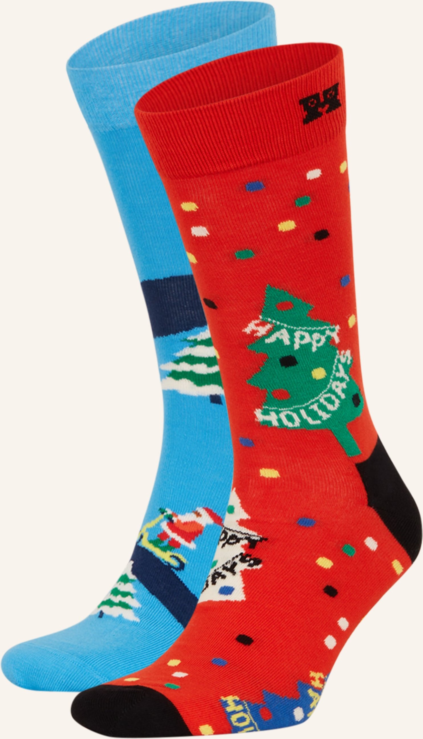 Thumbnail - Happy Socks 2er-Pack Socken Happy Holiday Mit Geschenkbox blau