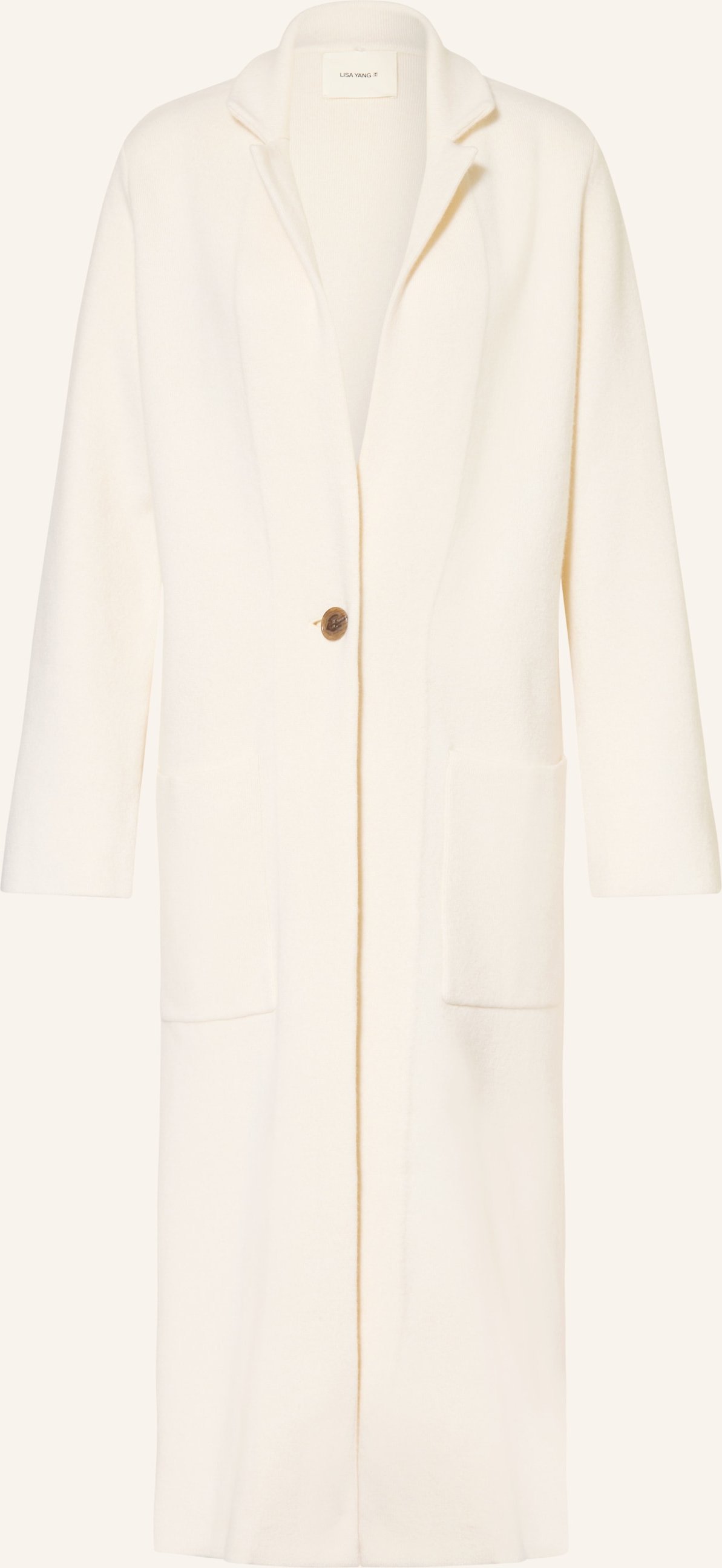 Lisa Yang Strickmantel Amie Aus Cashmere weiss