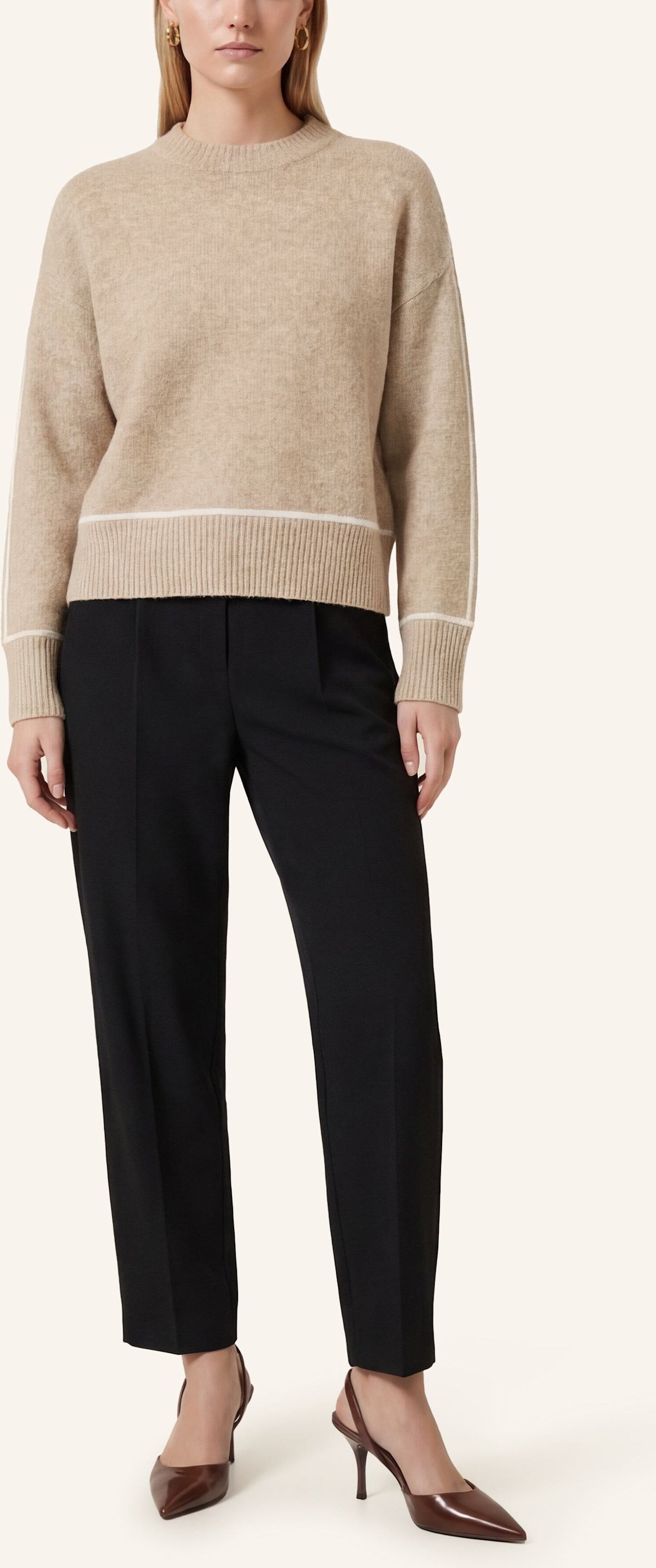 Kaffe Strickpullover Kajinie weiss