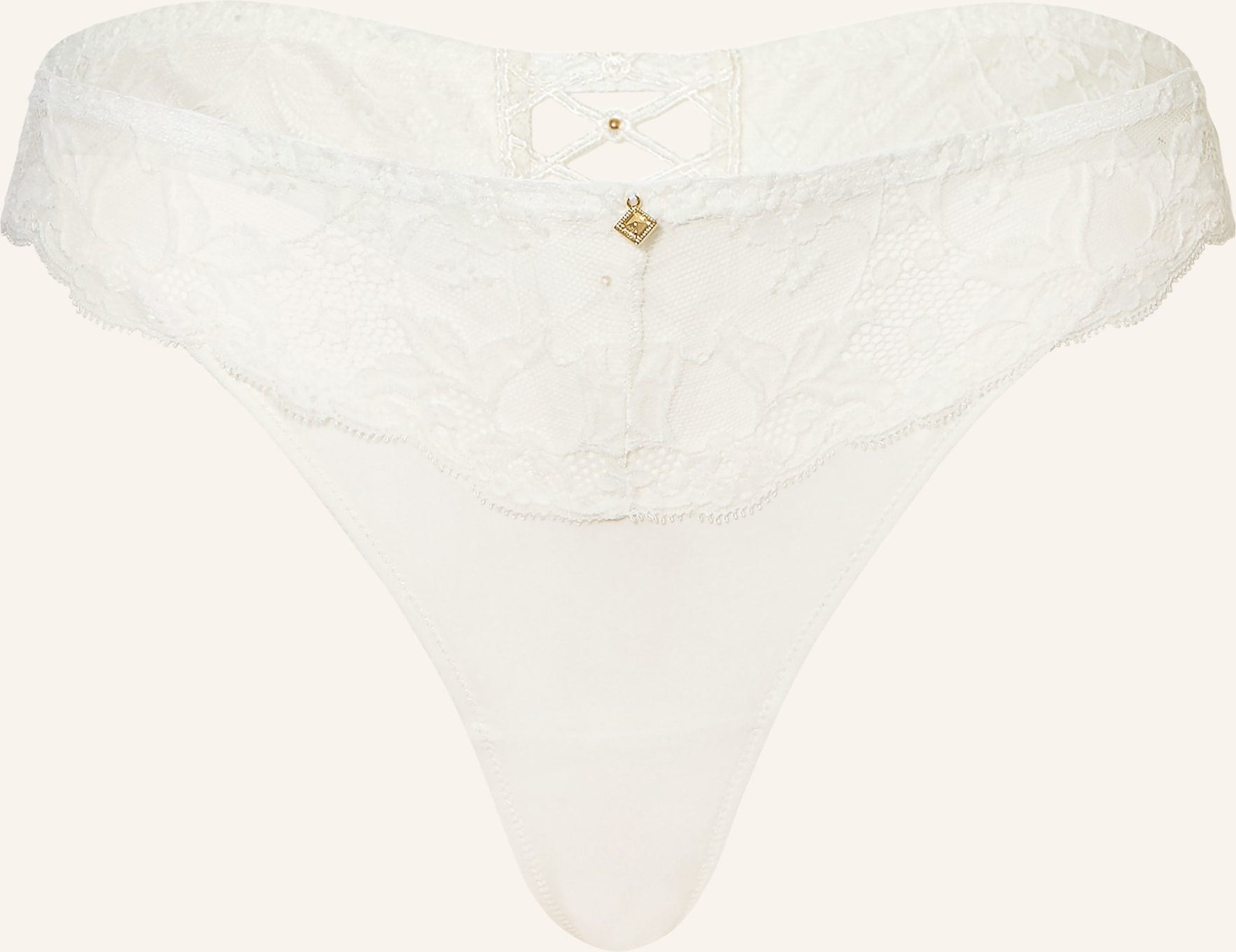 Aubade String Kiss Of Love Mit Schmucksteinen weiss