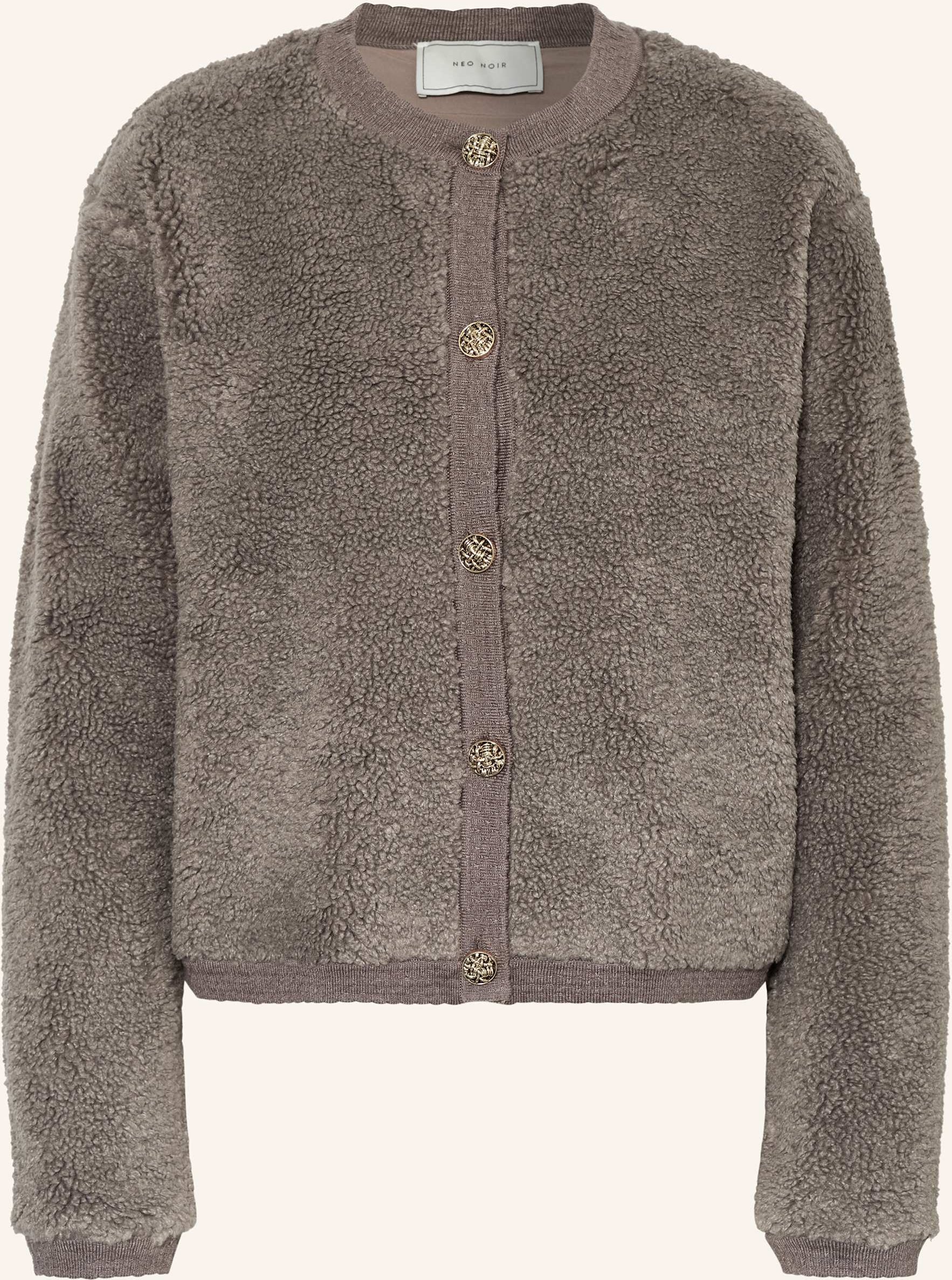 Neo Noir Teddyfell-Jacke braun