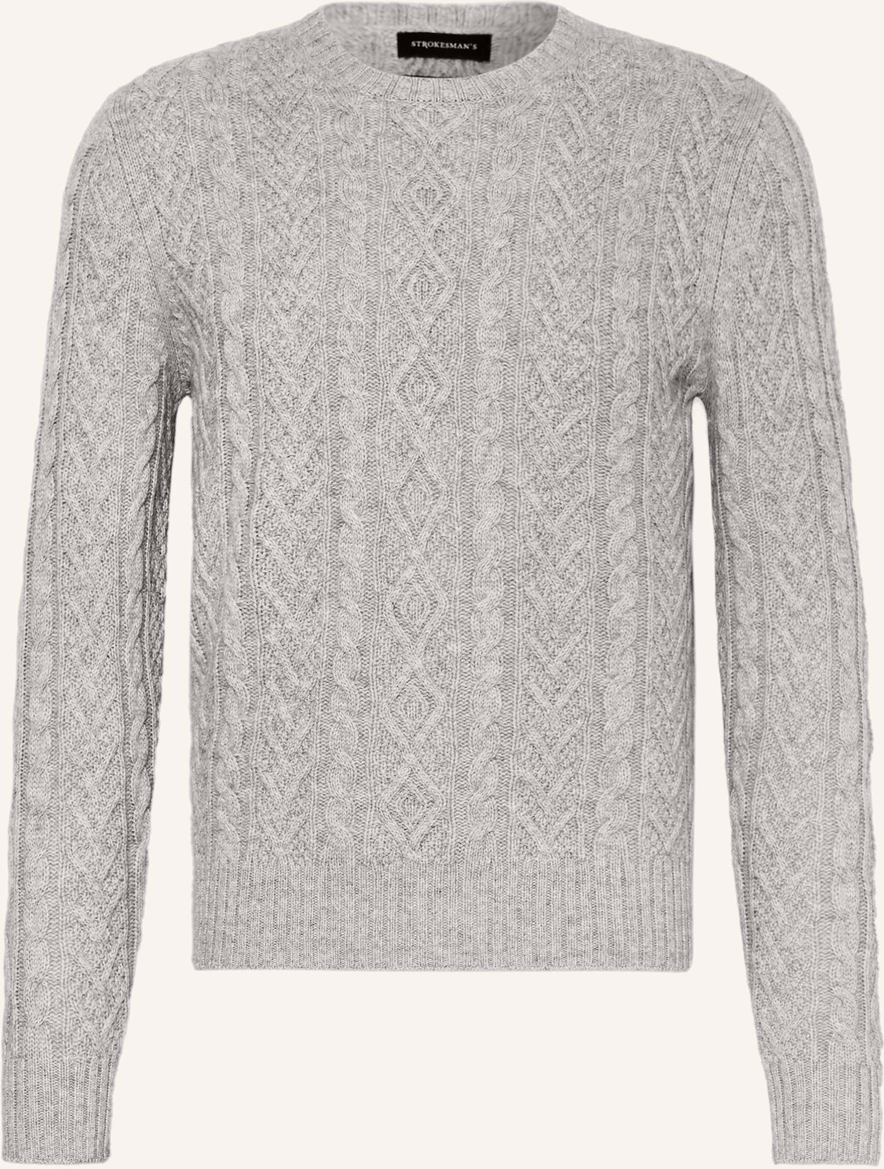 Strokesman's Cashmere-Pullover grau
