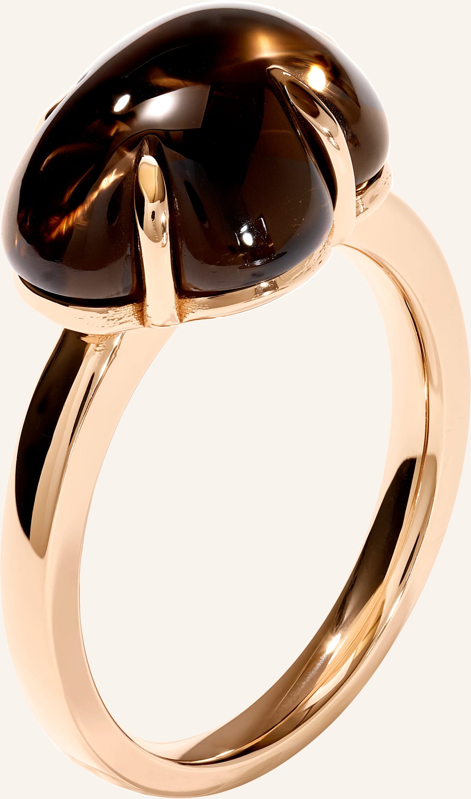 Vieri Ring Wolke Rauchquarz rosegold