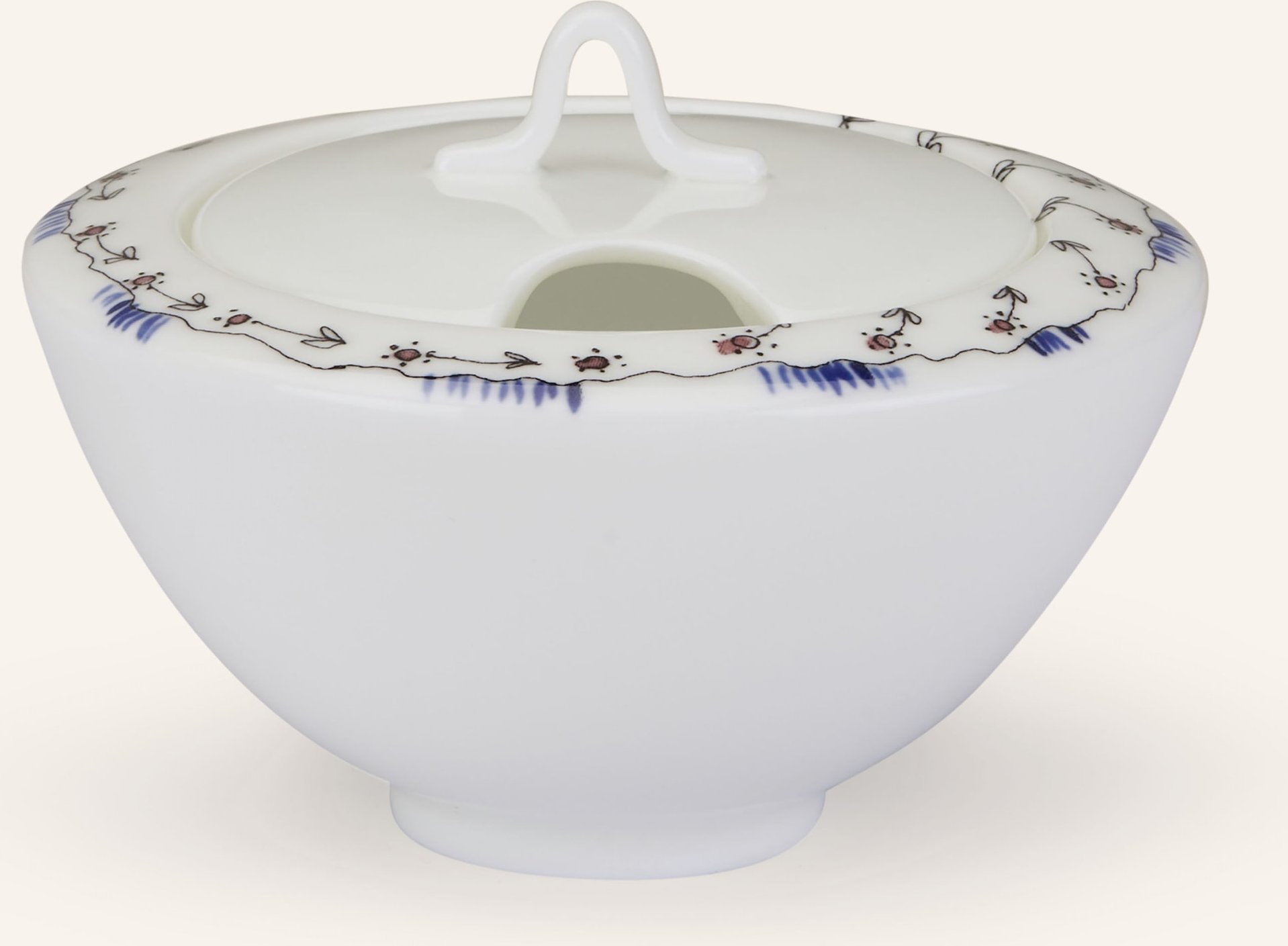 Serax Zuckerdose Midnight Flowers Anemone weiss