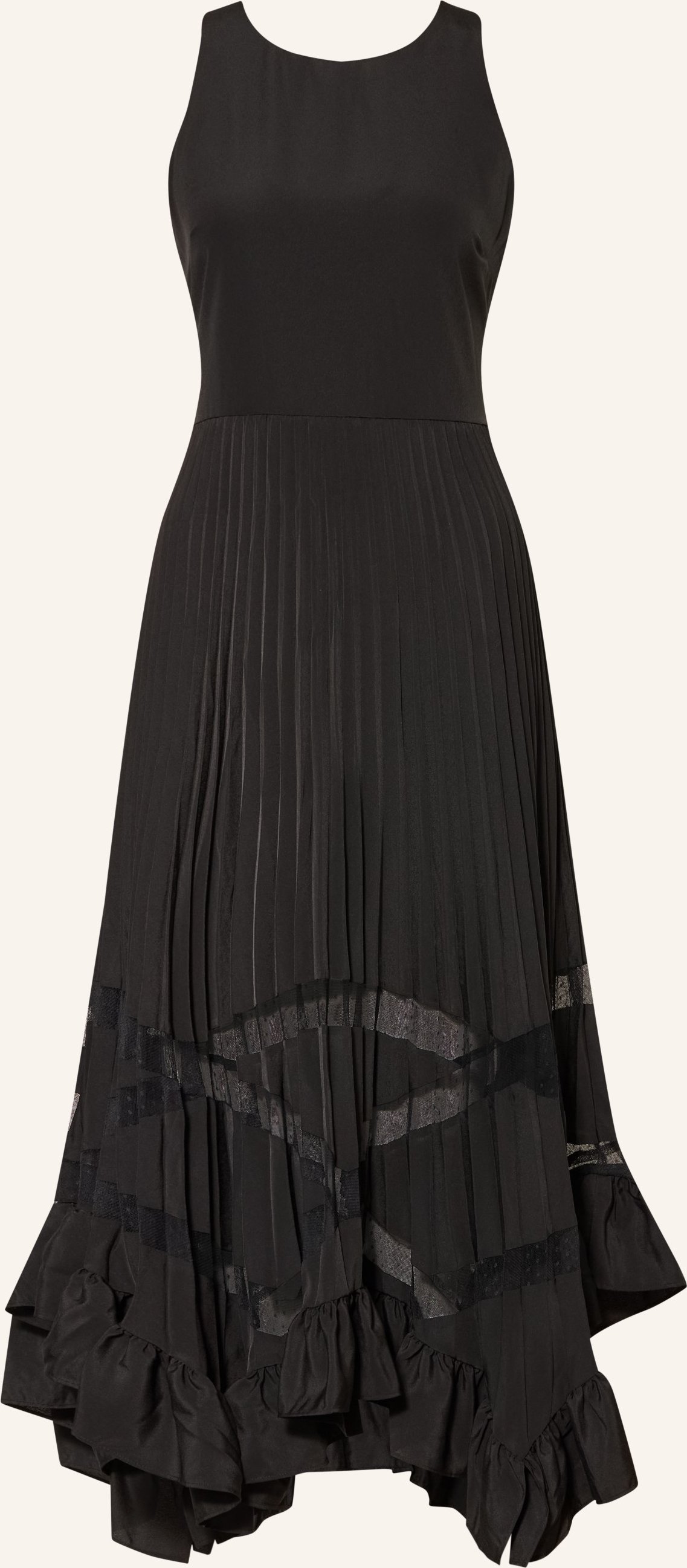 Claudie Pierlot Kleid Mit Plissees Und Rüschen schwarz