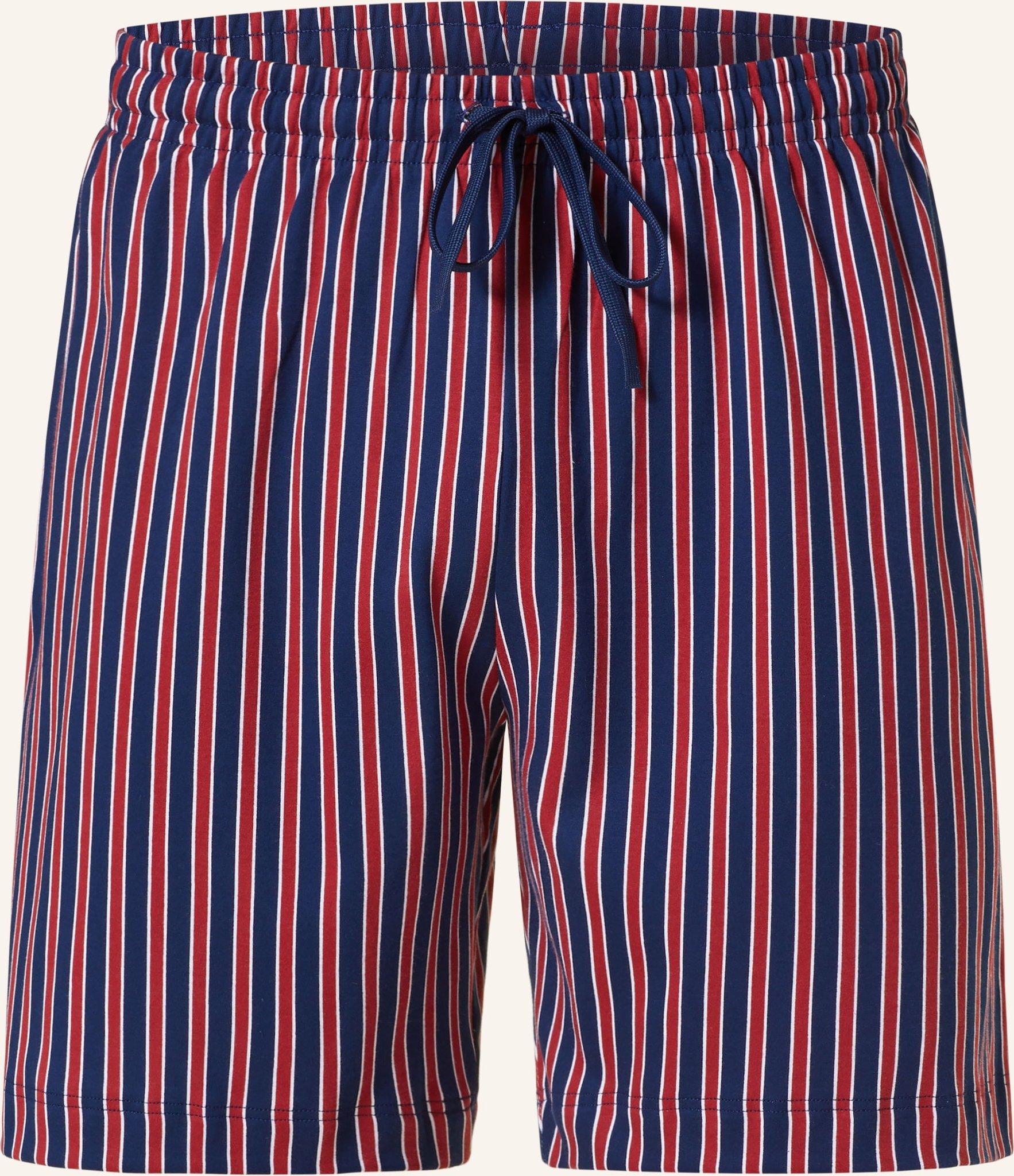 Thumbnail - Mey Schlafshorts Serie Graphic Stripes rot