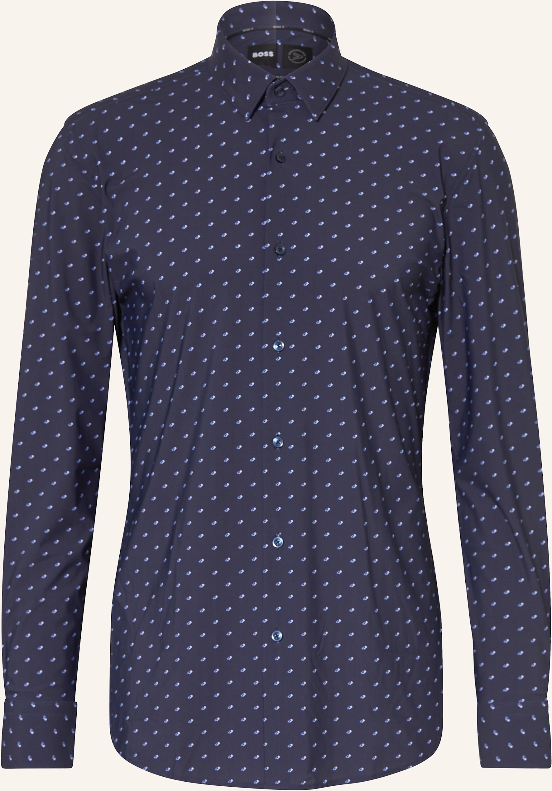 Boss Hemd Hank Performance Slim Fit blau