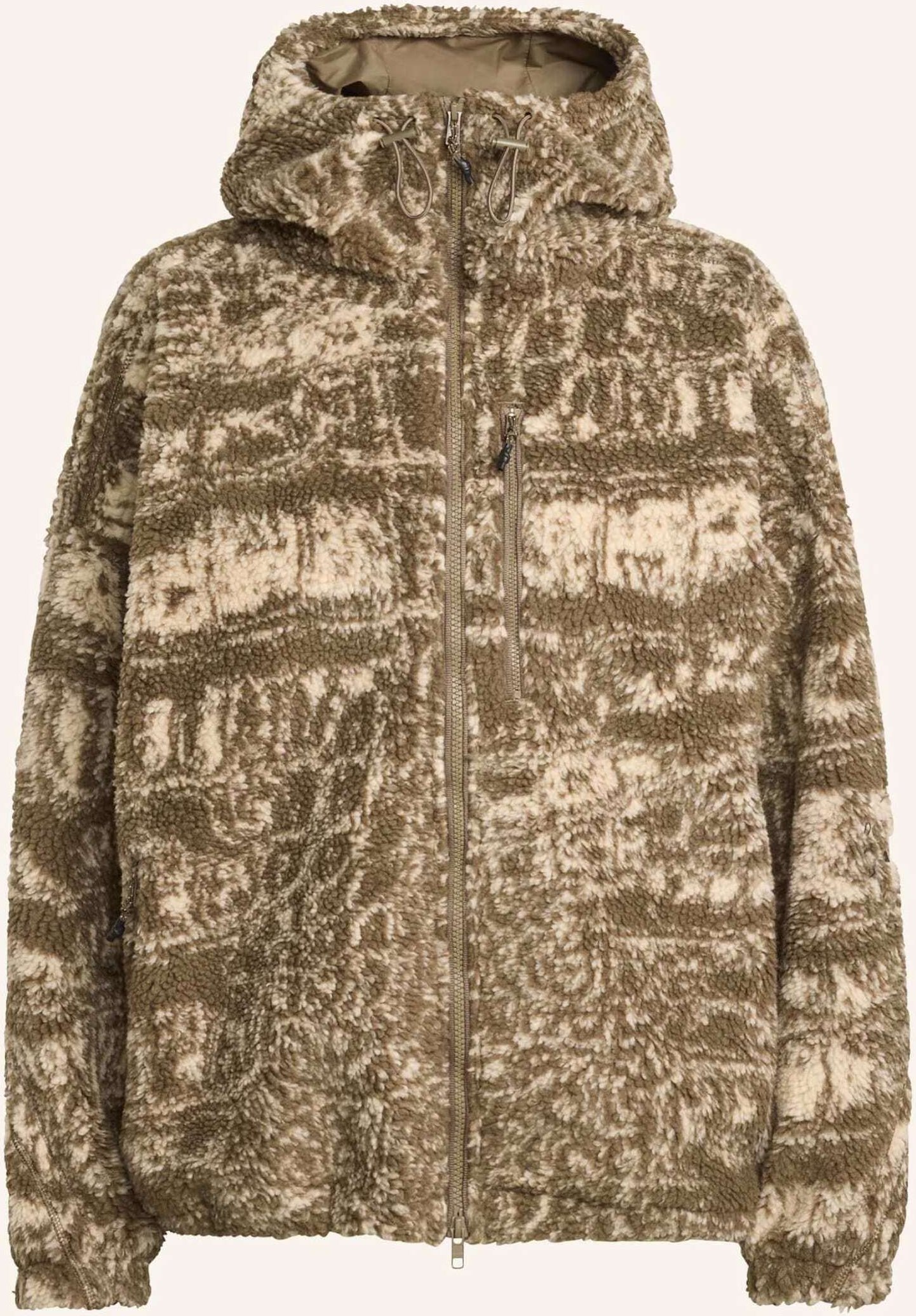 Adidas By Stella Mccartney Adidas By Stella Mccartney Winter-Fleece Mit Print, Durchgehender Reissverschluss braun