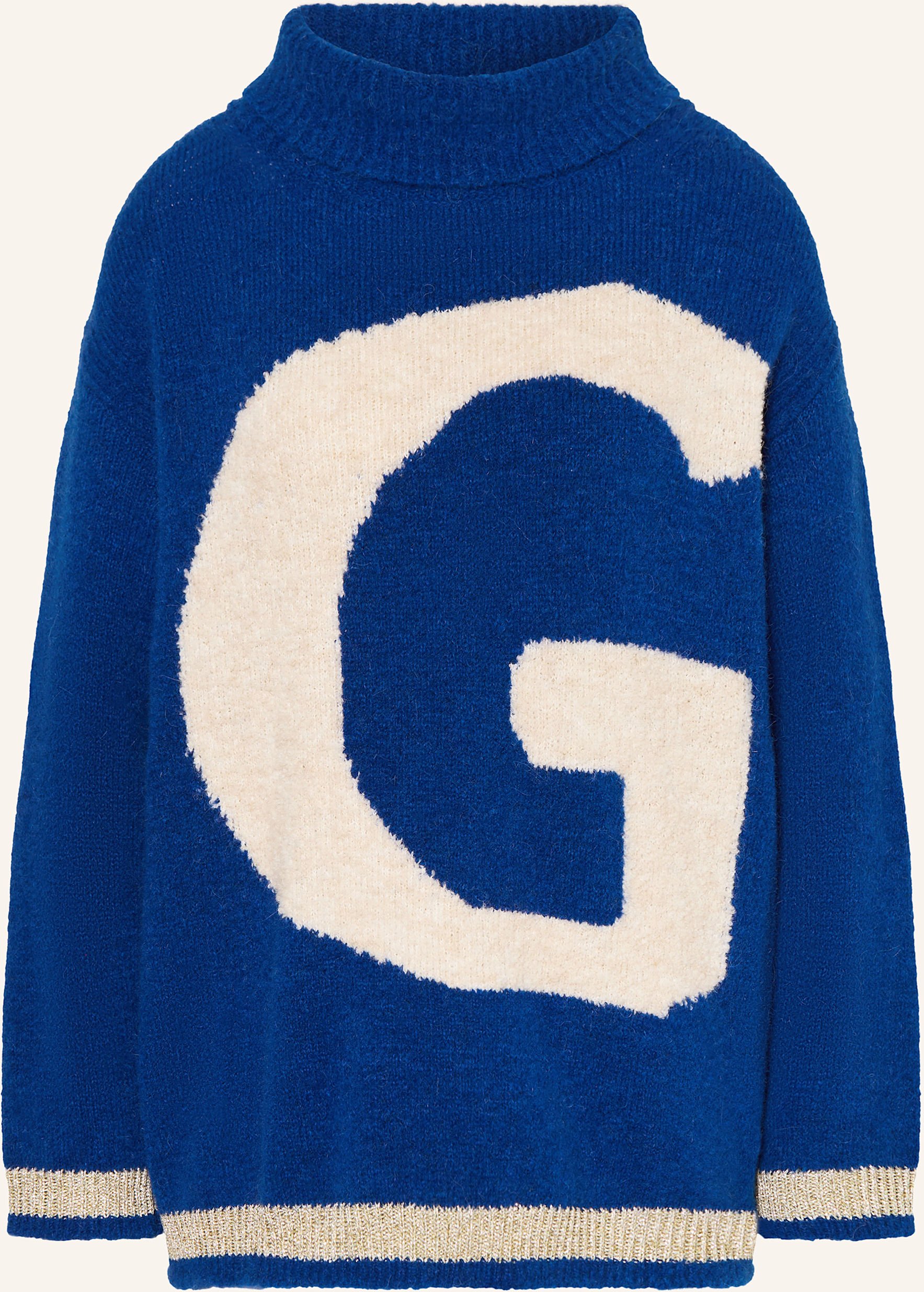 Grace Oversized-Pullover Mit Alpaka Und Glitzergarn blau
