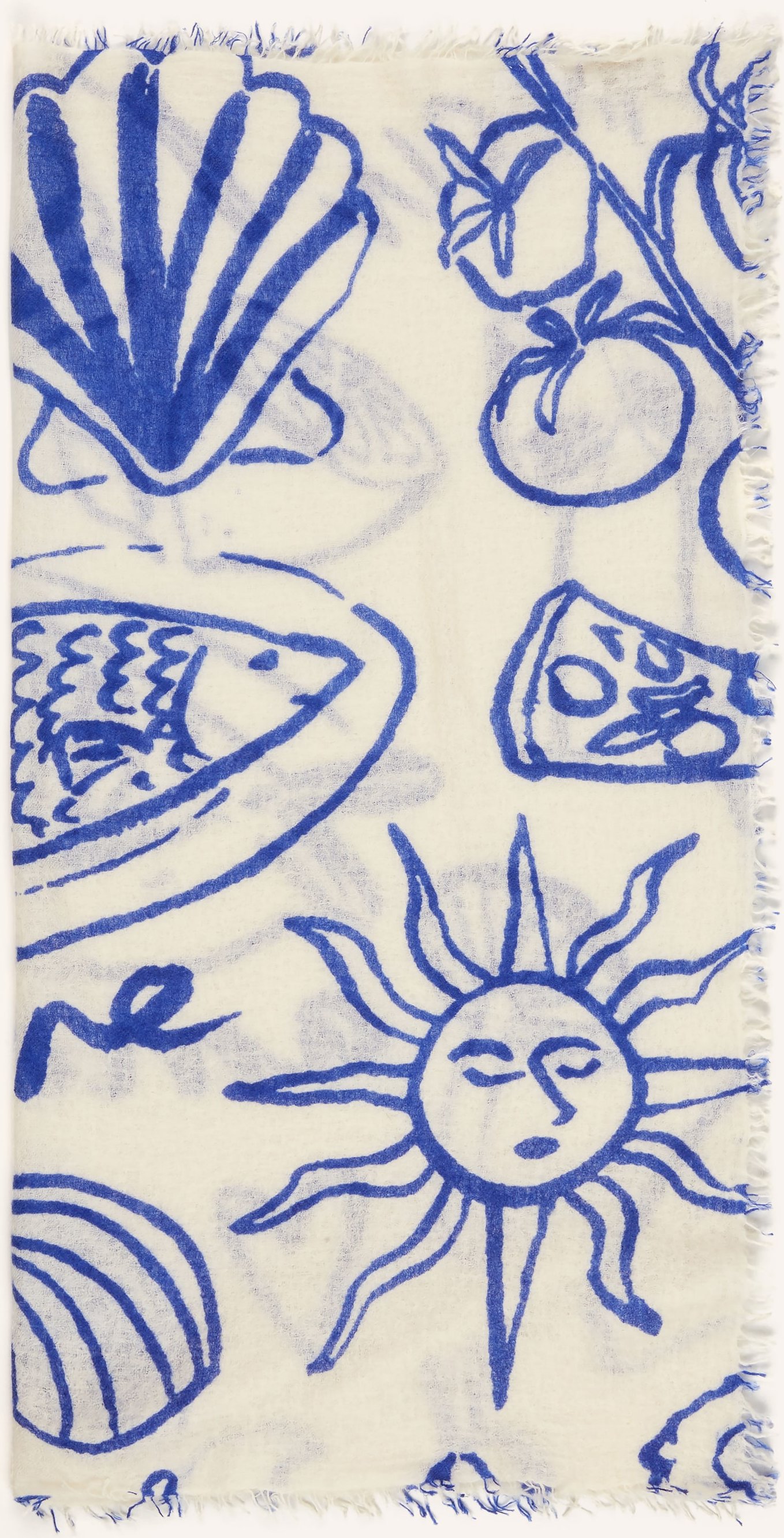 Mouleta Cashmere-Tuch blau