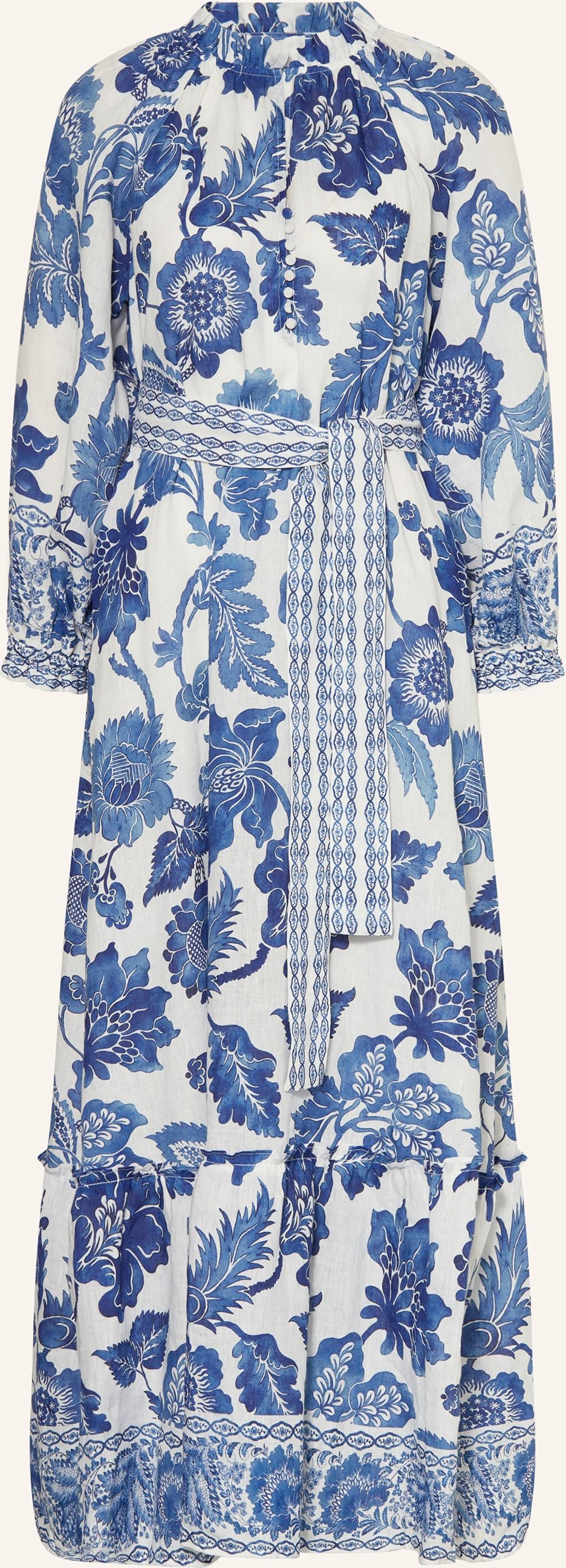 Dea Kudibal Leinenkleid Idaniadea Mit Rüschen blau