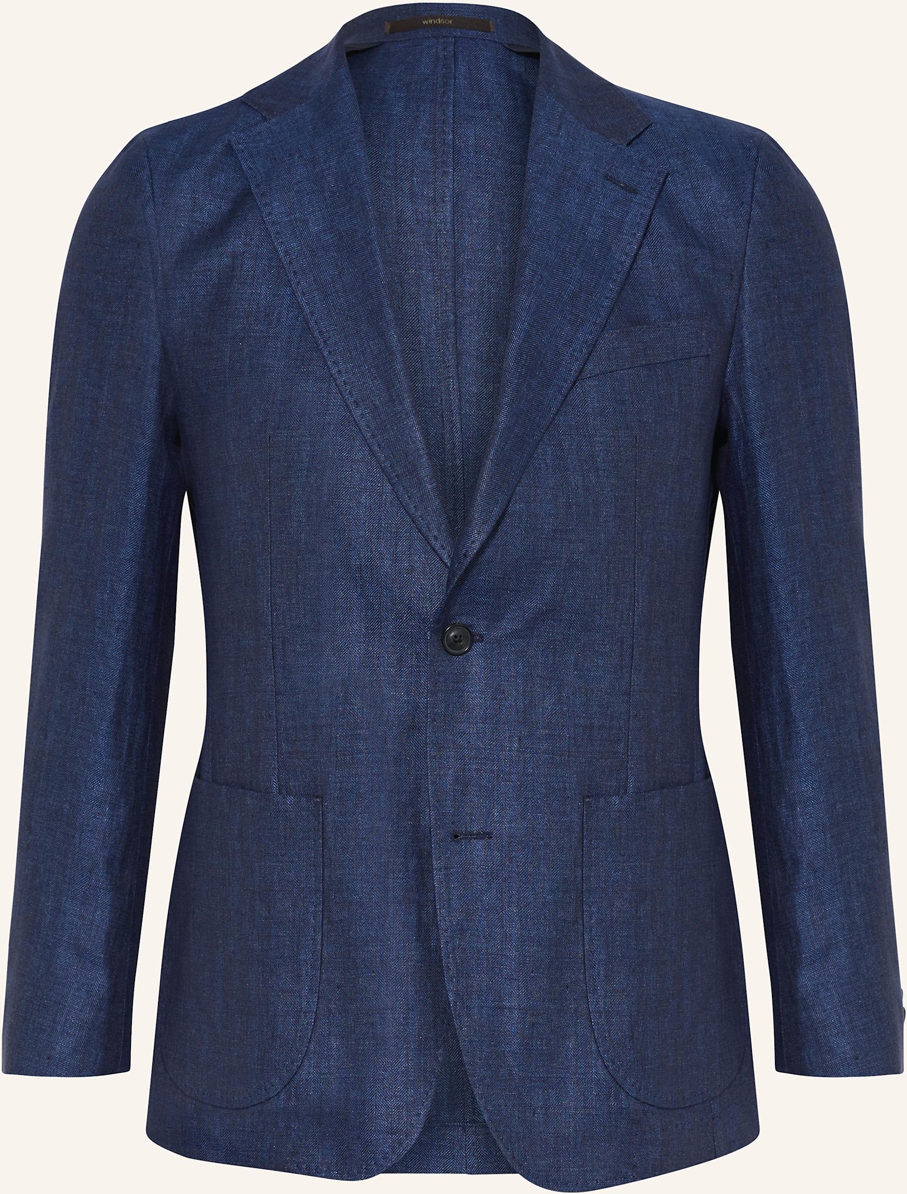Windsor. Sakko Giro Extra Slim Fit Aus Leinen blau