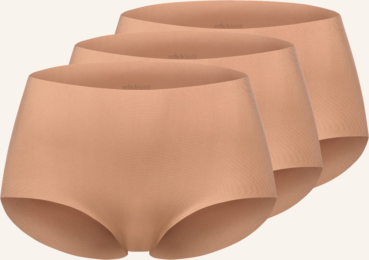 Erlich Textil Erlich Textil 3 Pack - Seamless High Waist Slip Light Touch High Waist Slip Im 3er Pack braun