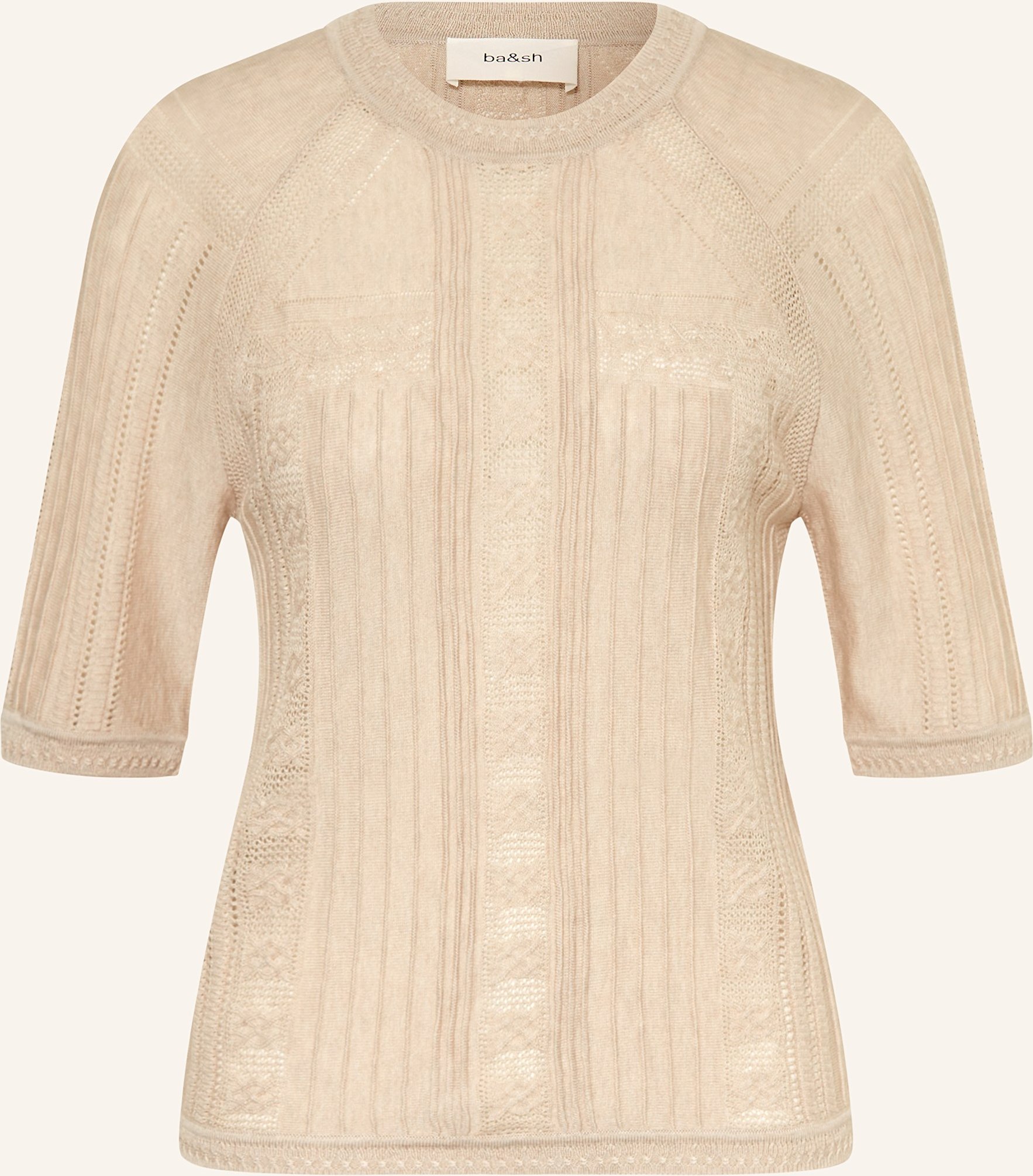 Thumbnail - Ba&Sh Strickshirt Philo Mit 3/4-Arm weiss