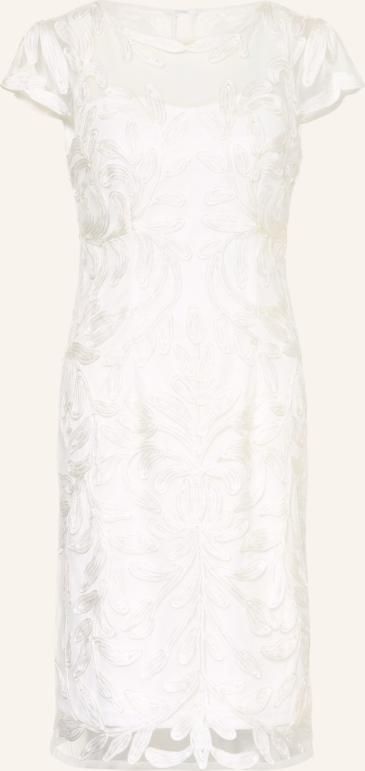 Apart Etuikleid Mit Mesh weiss