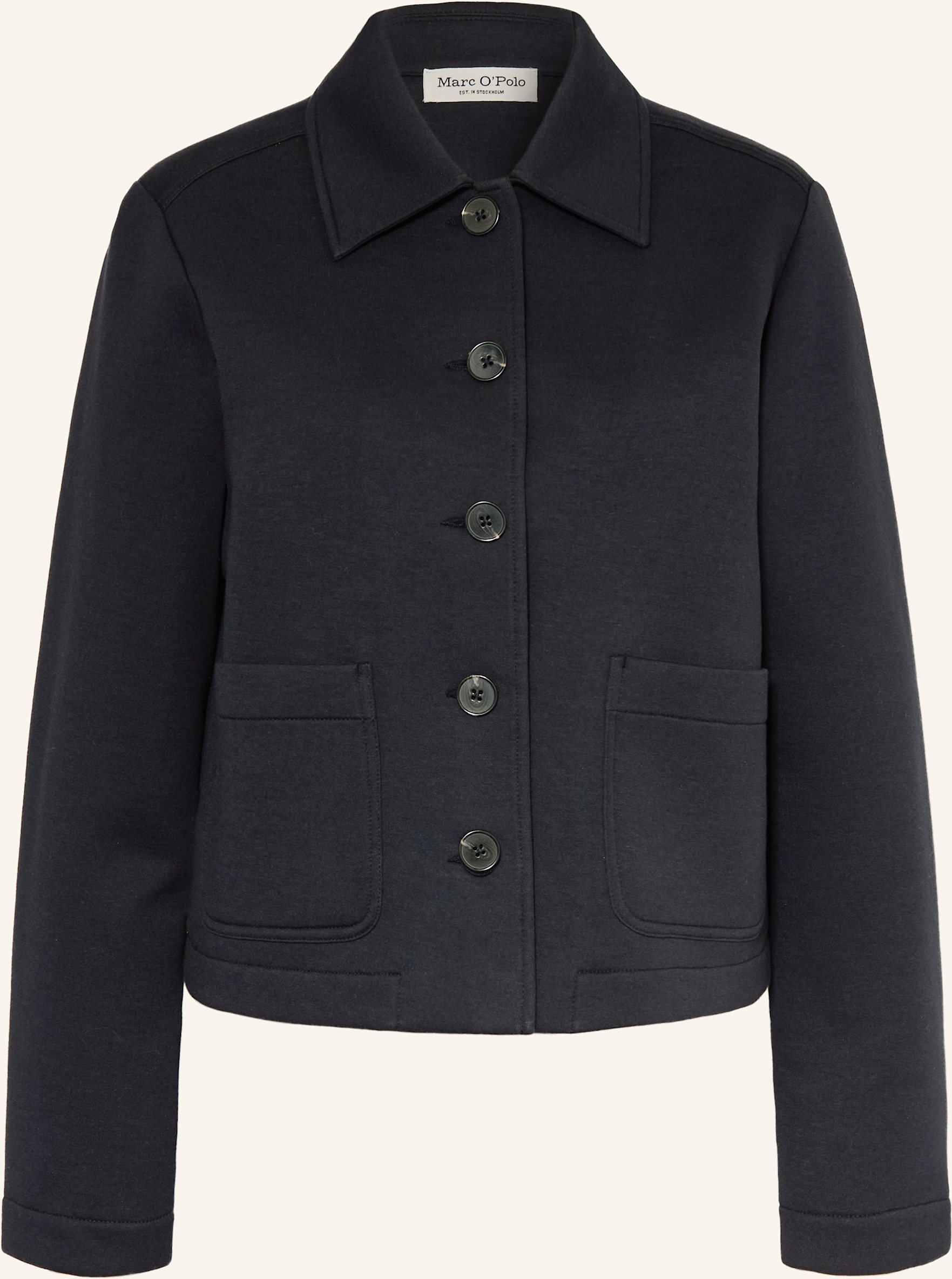 Marc O'polo Kastenjacke Aus Jersey blau