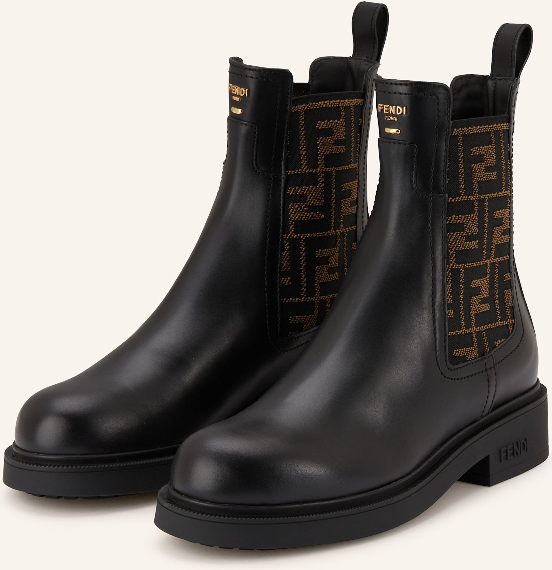 Fendi Chelsea-Boots schwarz