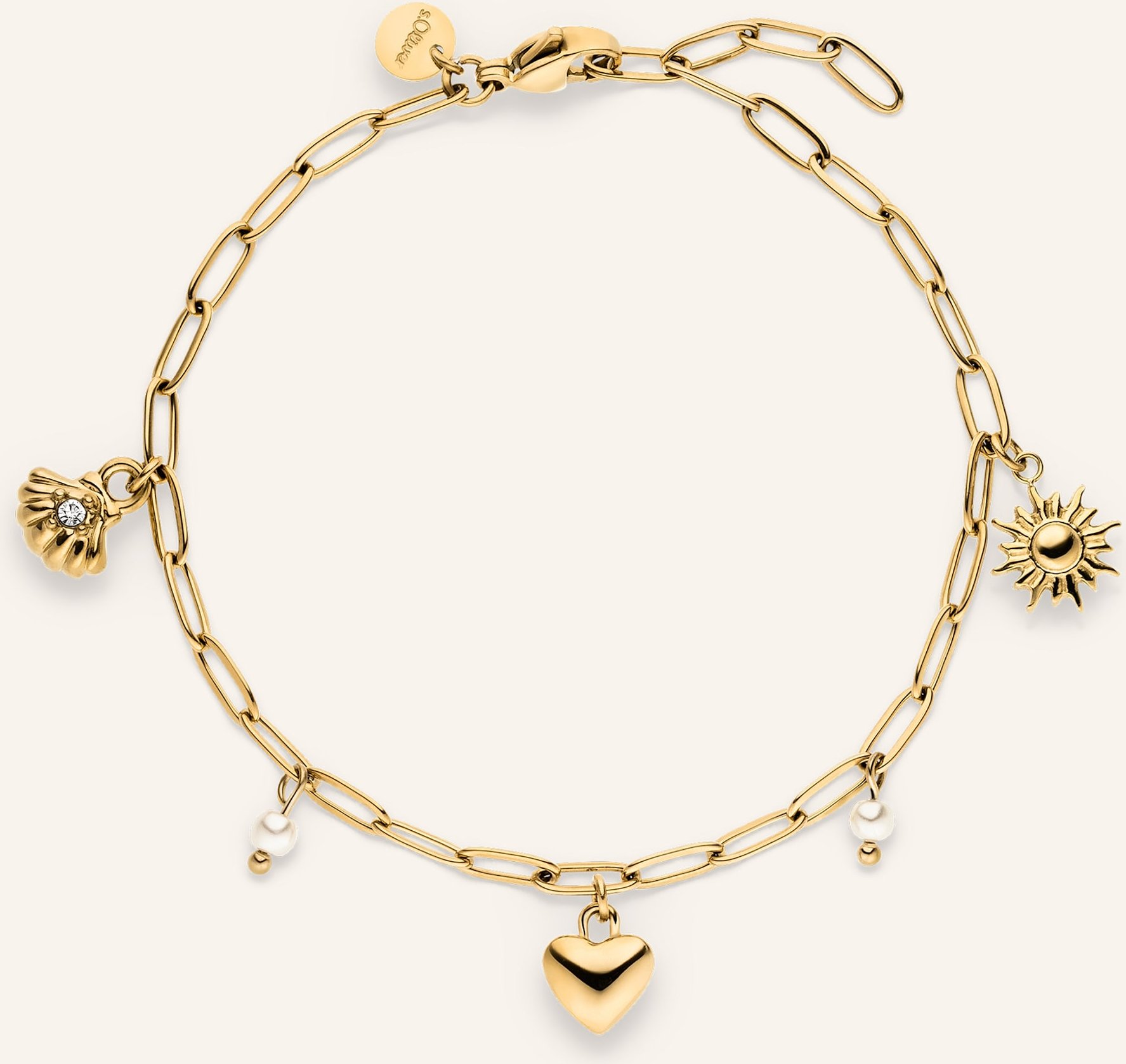 S.Oliver Armband Aus Edelstahl gold