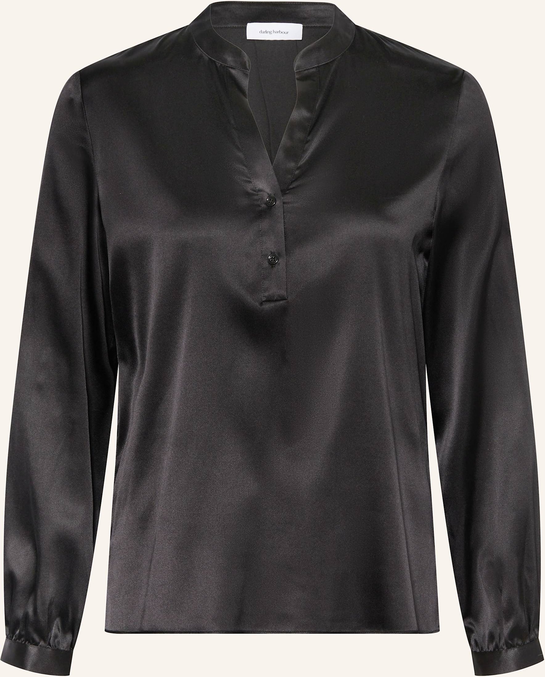 Darling Harbour Blusenshirt Aus Seide schwarz