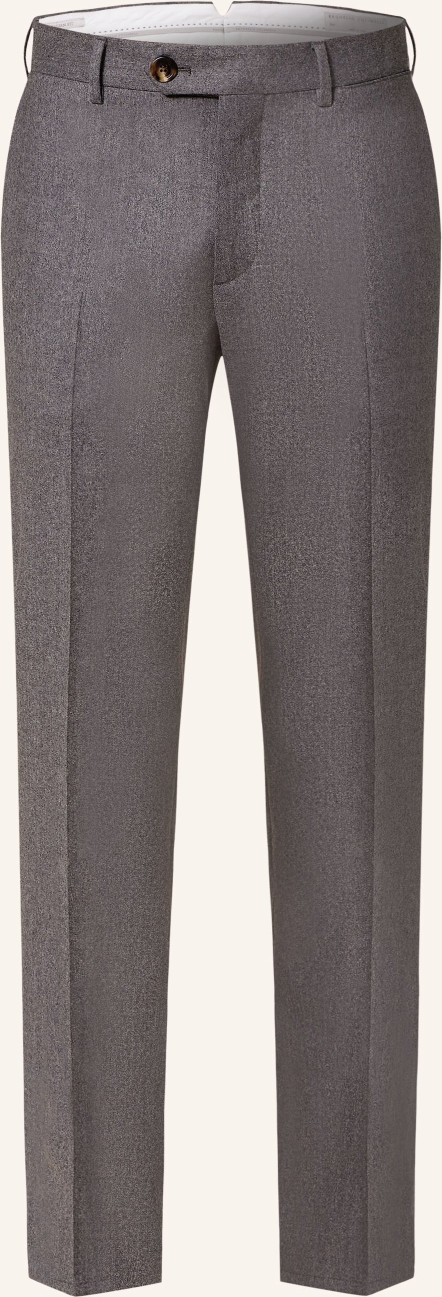 Thumbnail - Brunello Cucinelli Flanellhose Extra Slim Fit grau