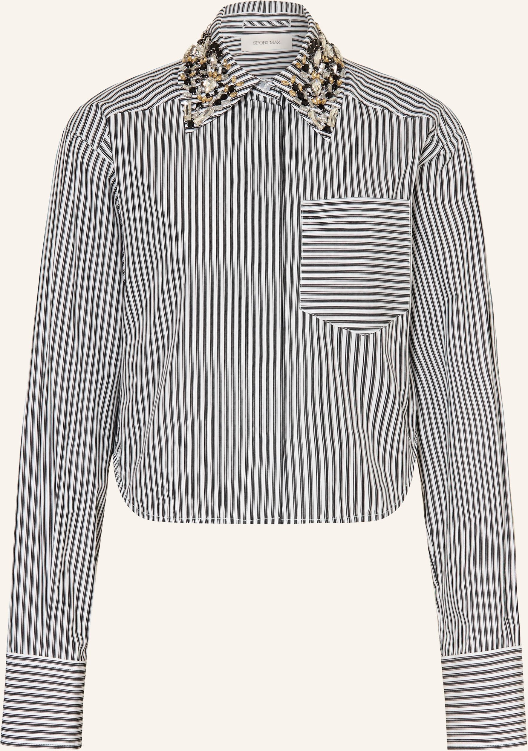 Sportmax Hemdbluse Spxquagga Mit Schmucksteinen schwarz