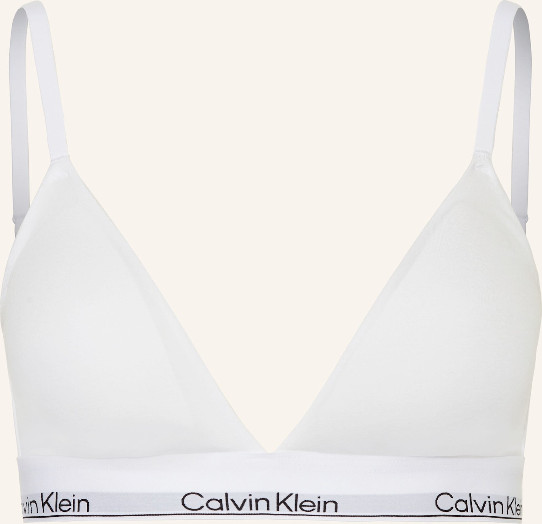 Thumbnail - Calvin Klein Triangel-Bh Icon Cotton Modal weiss