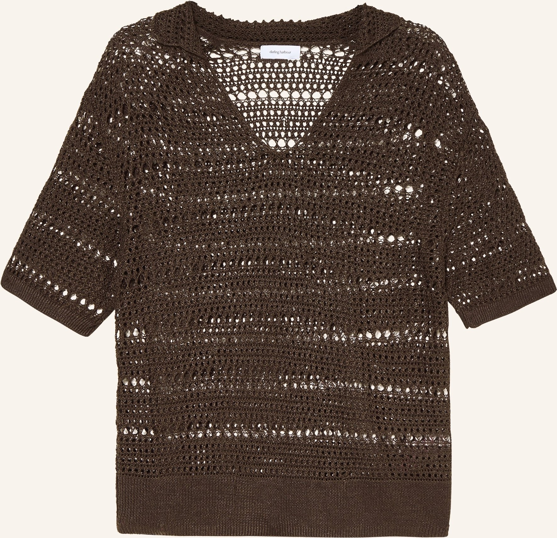 Darling Harbour Häkelshirt braun
