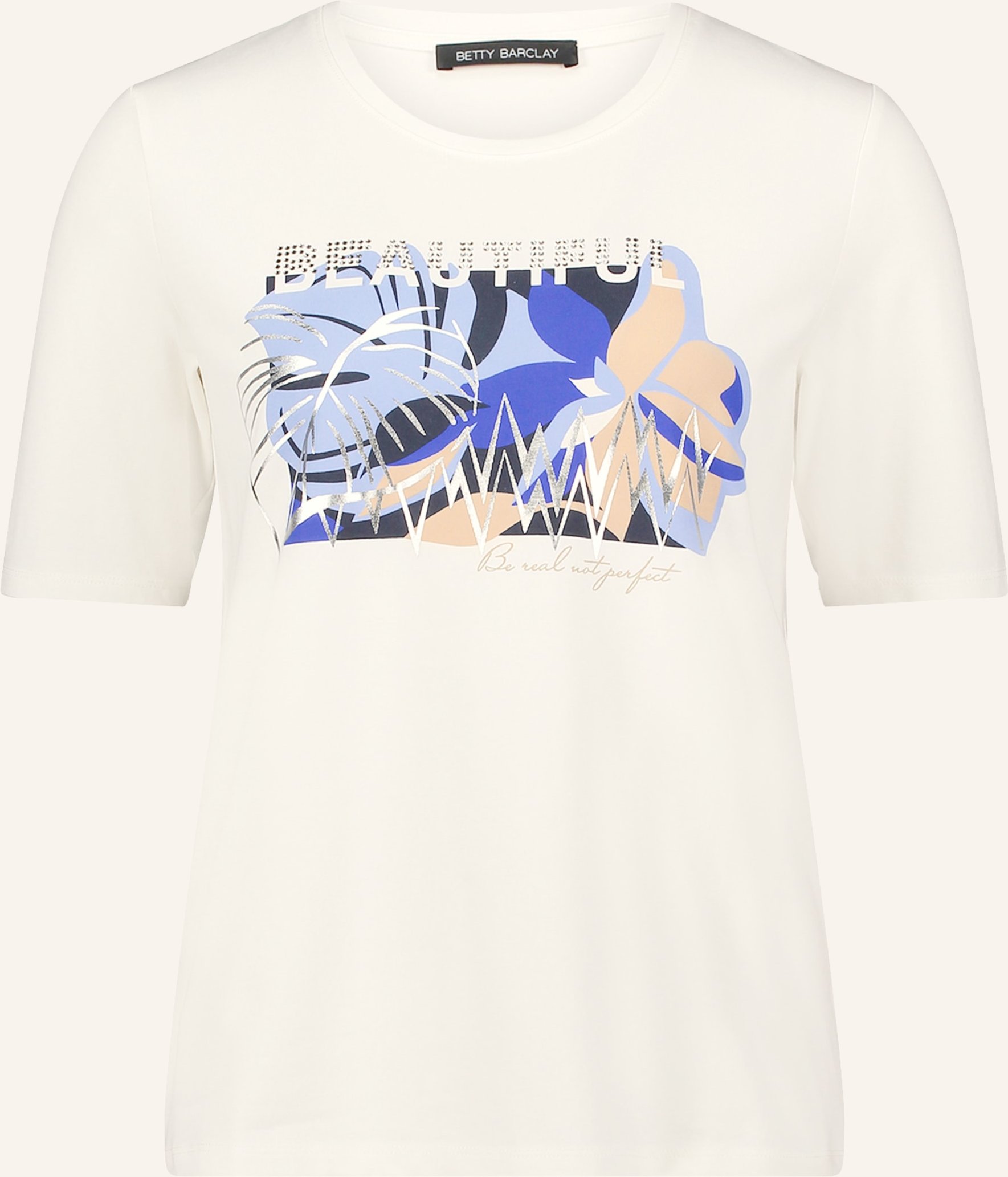 Betty Barclay T-Shirt Mit Schmucksteinen weiss