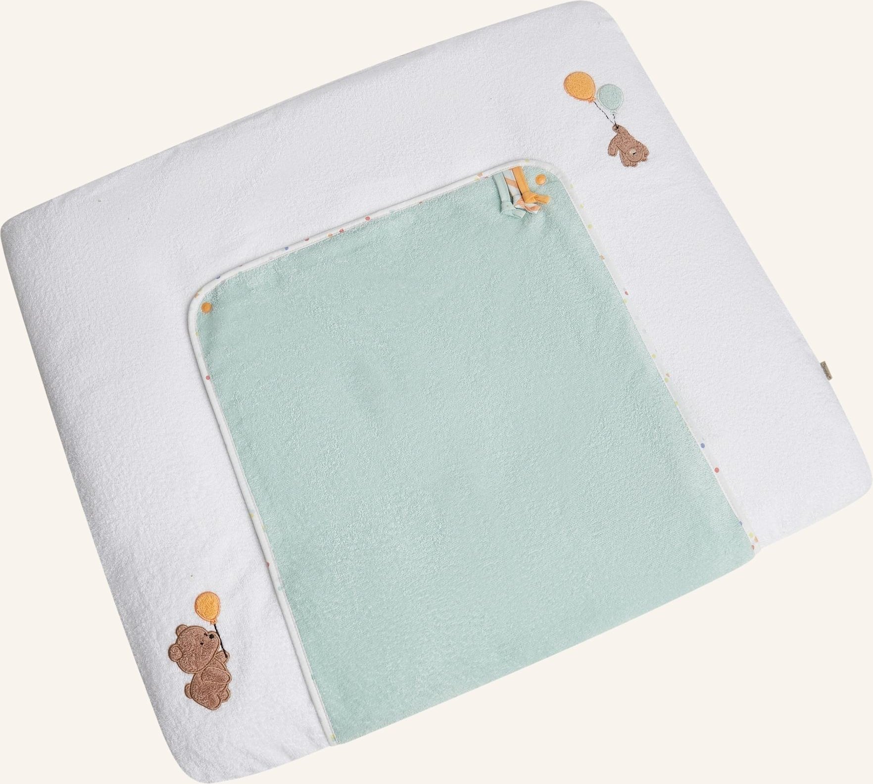 Sterntaler Wickelauflagenbezug Bär Bo gruen