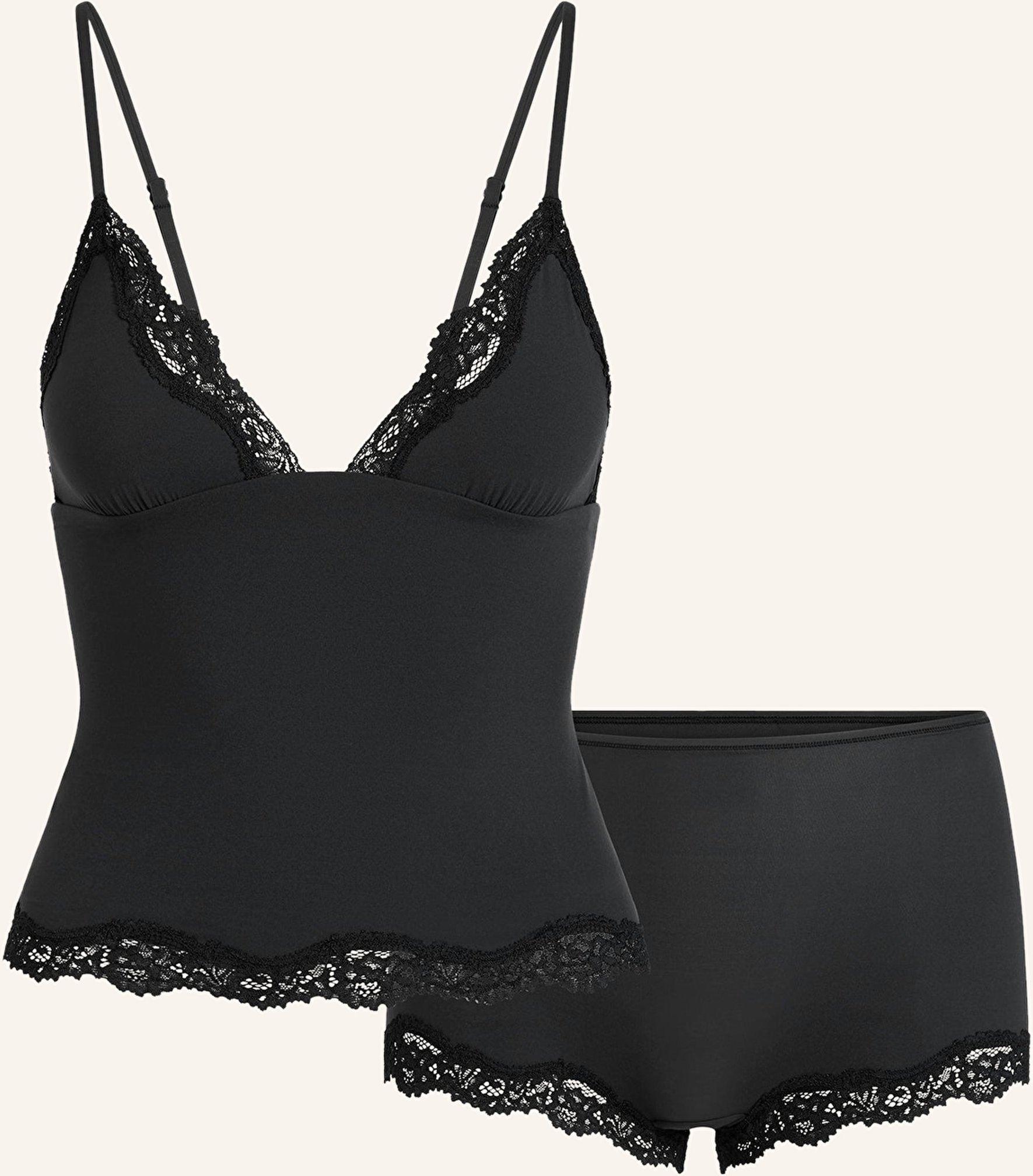 Skims Shorty-Schlafanzug Fits Everybody schwarz