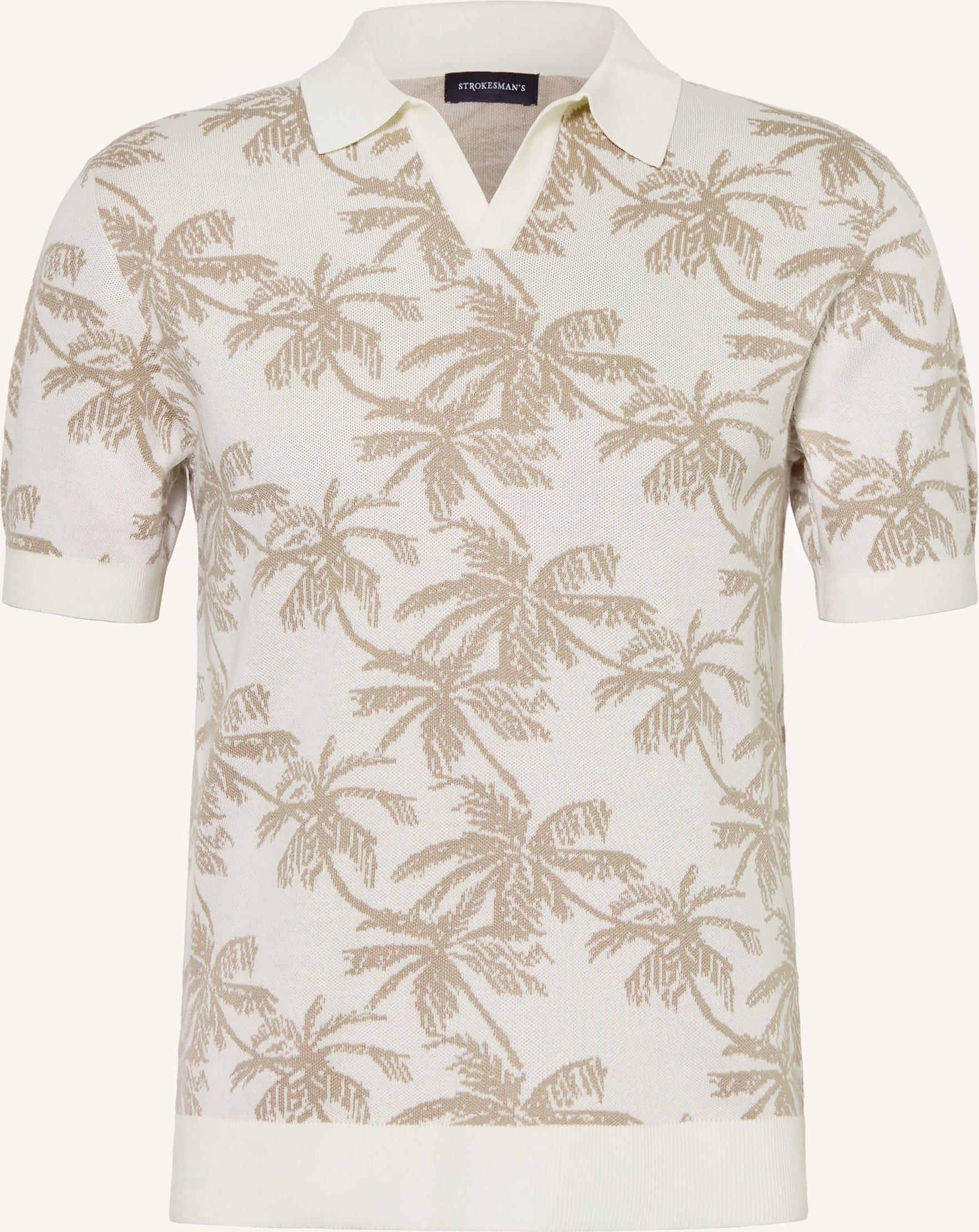 Strokesman's Strick-Poloshirt weiss