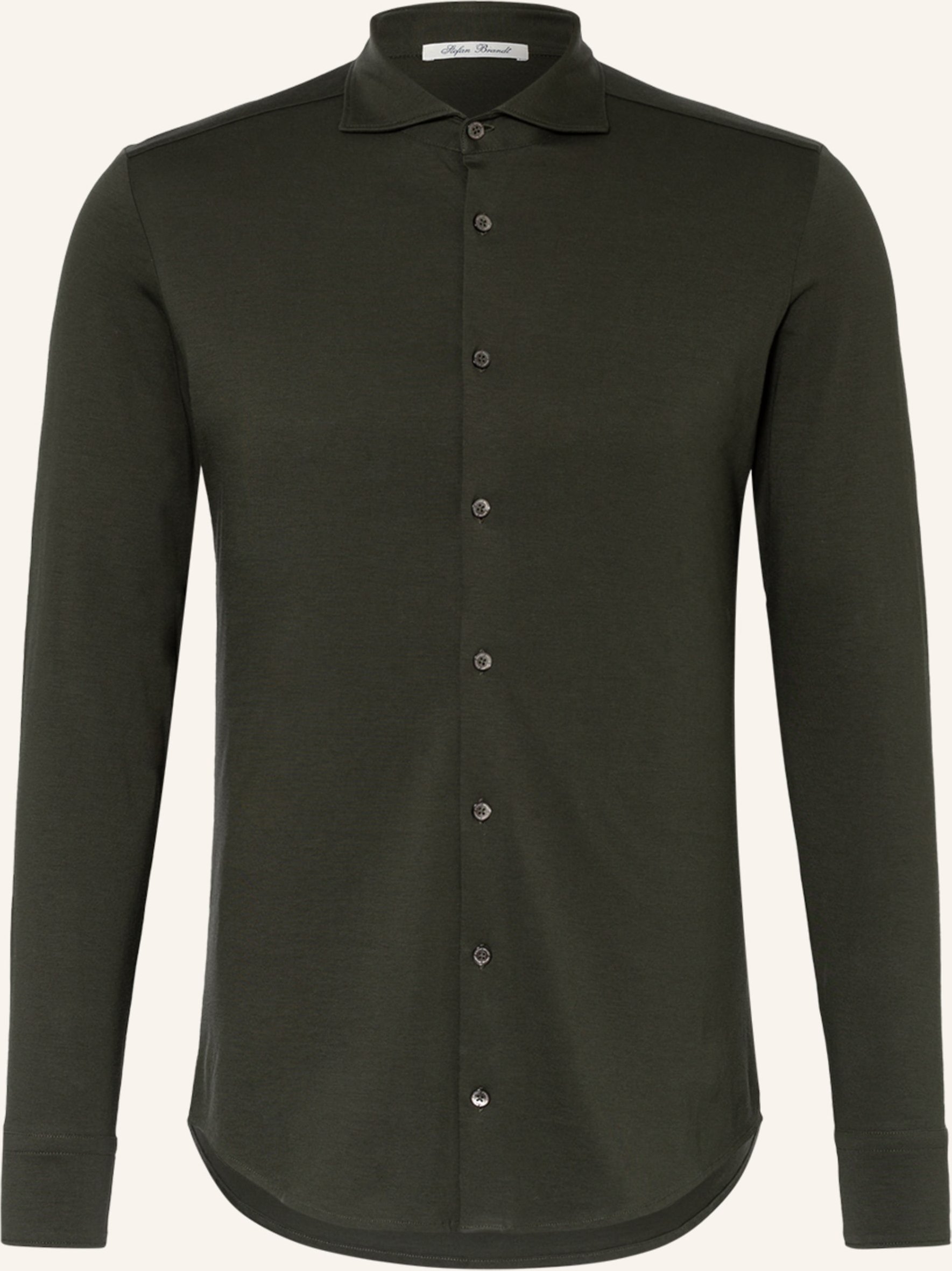 Stefan Brandt Jerseyhemd Otis Slim Fit gruen