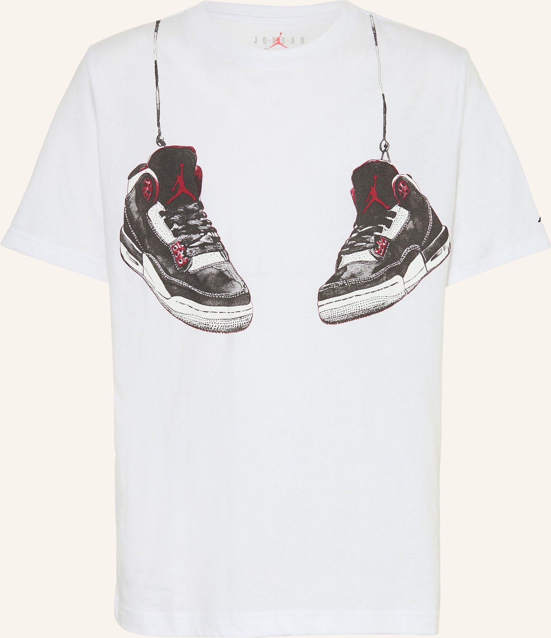 Jordan T-Shirt aj3 Shoe Strings weiss